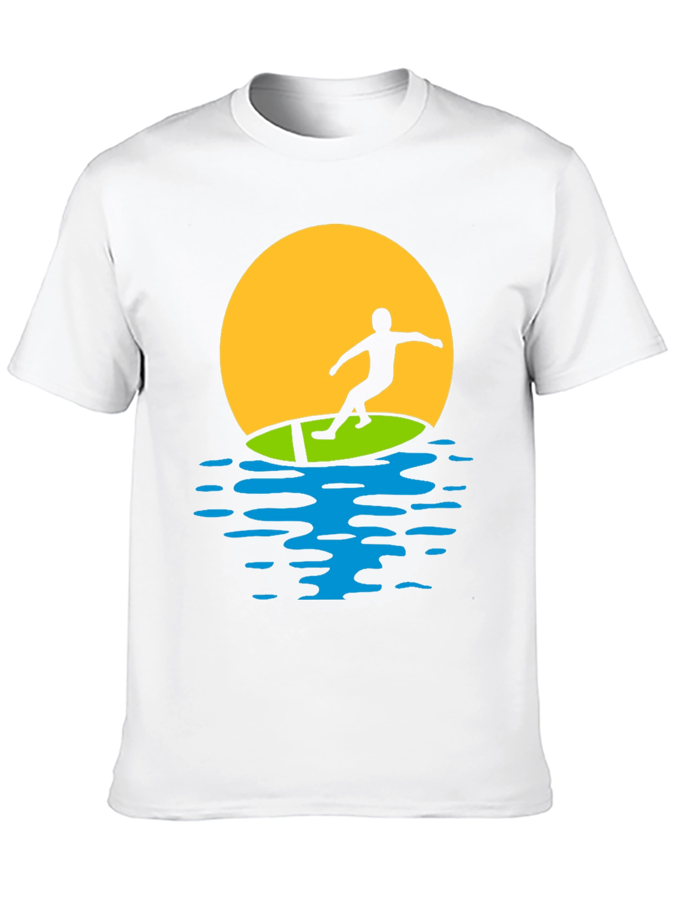 Black Surfer Sunset Graphic Tee - Black Cotton T-Shirt view 10