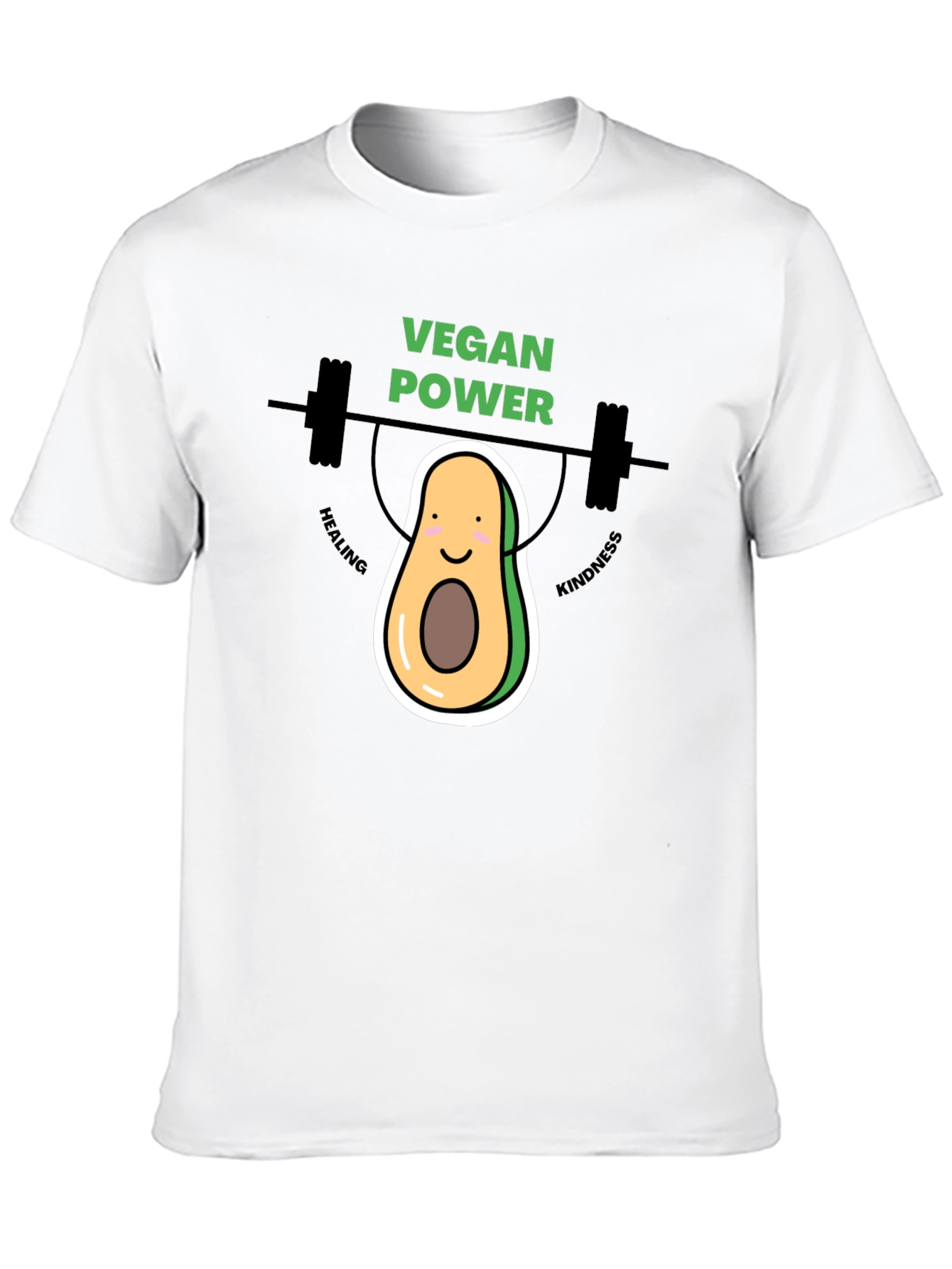 Black Vegan Power Avocado Graphic Tee view 10