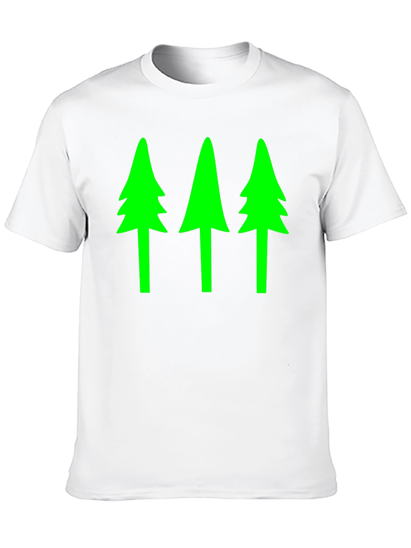 Black Green Tree Graphic Black T-Shirt view 10