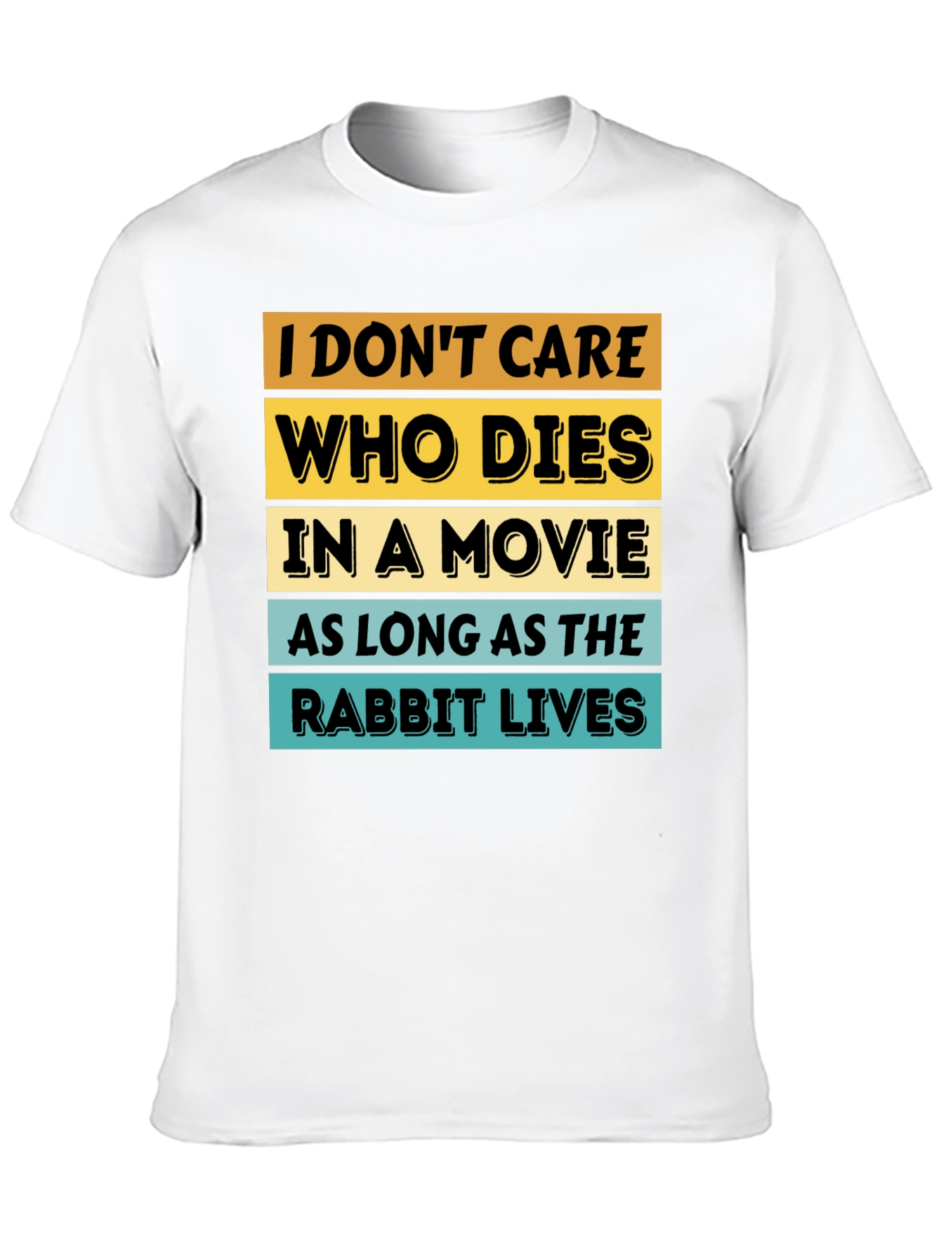 Black Funny Rabbit Lover Movie T-Shirt view 10