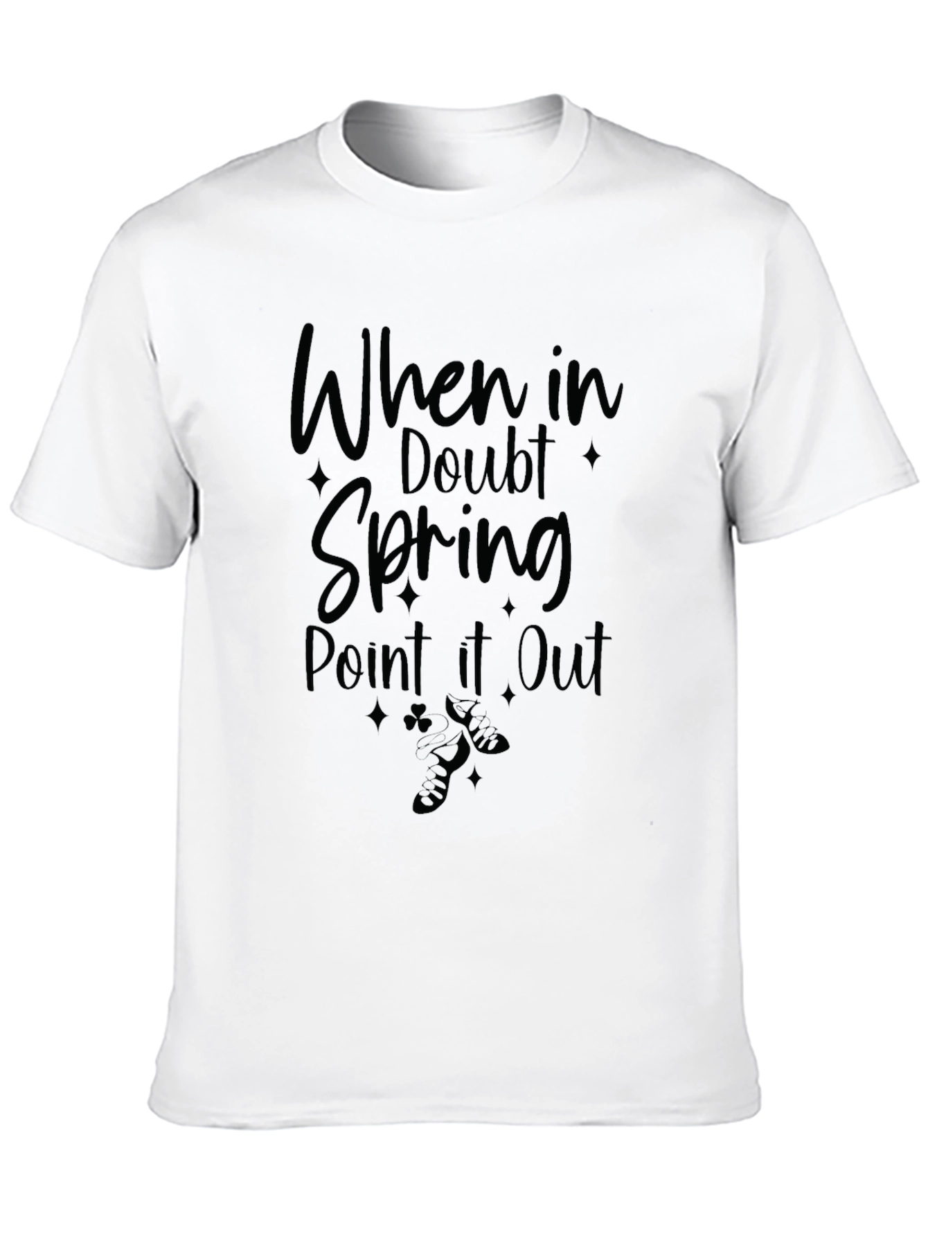 Black When In Doubt Spring Point It Out Black T-Shirt view 10