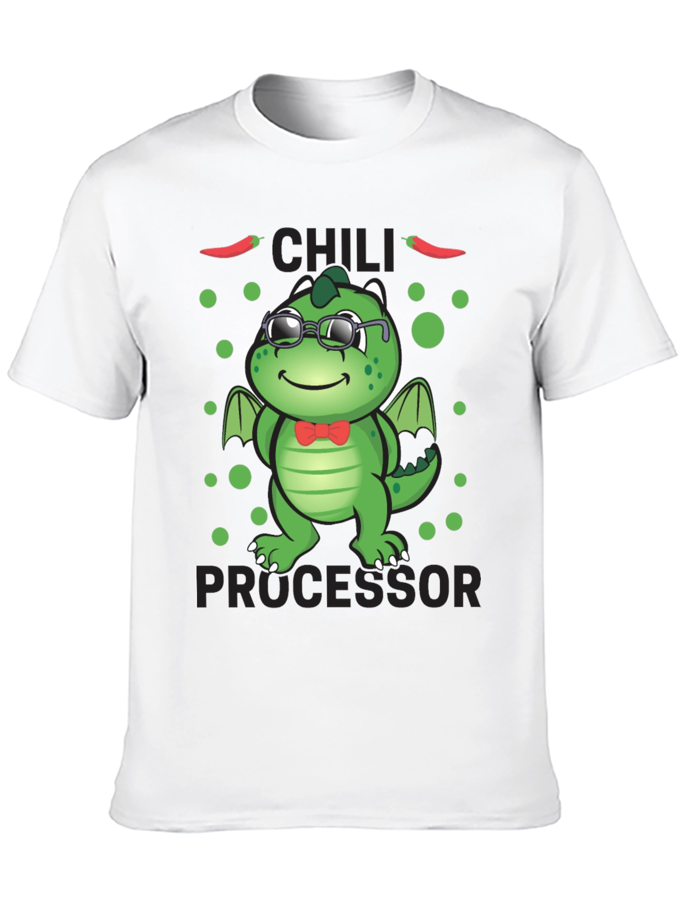 Black Chili Processor T-Shirt - Cute Dragon Design view 10
