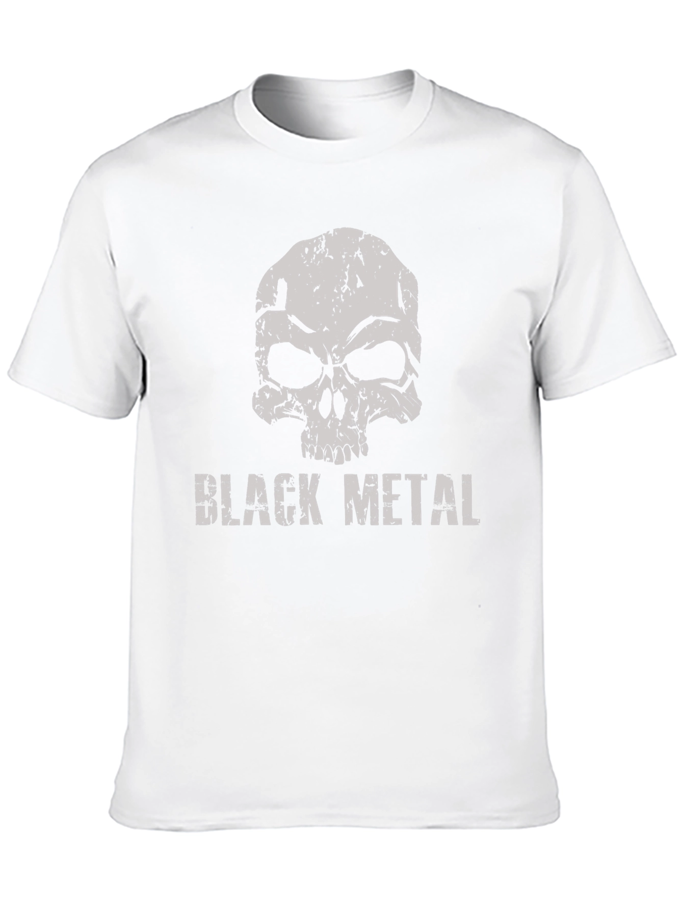 Black Black Metal Skull Graphic T-Shirt view 10