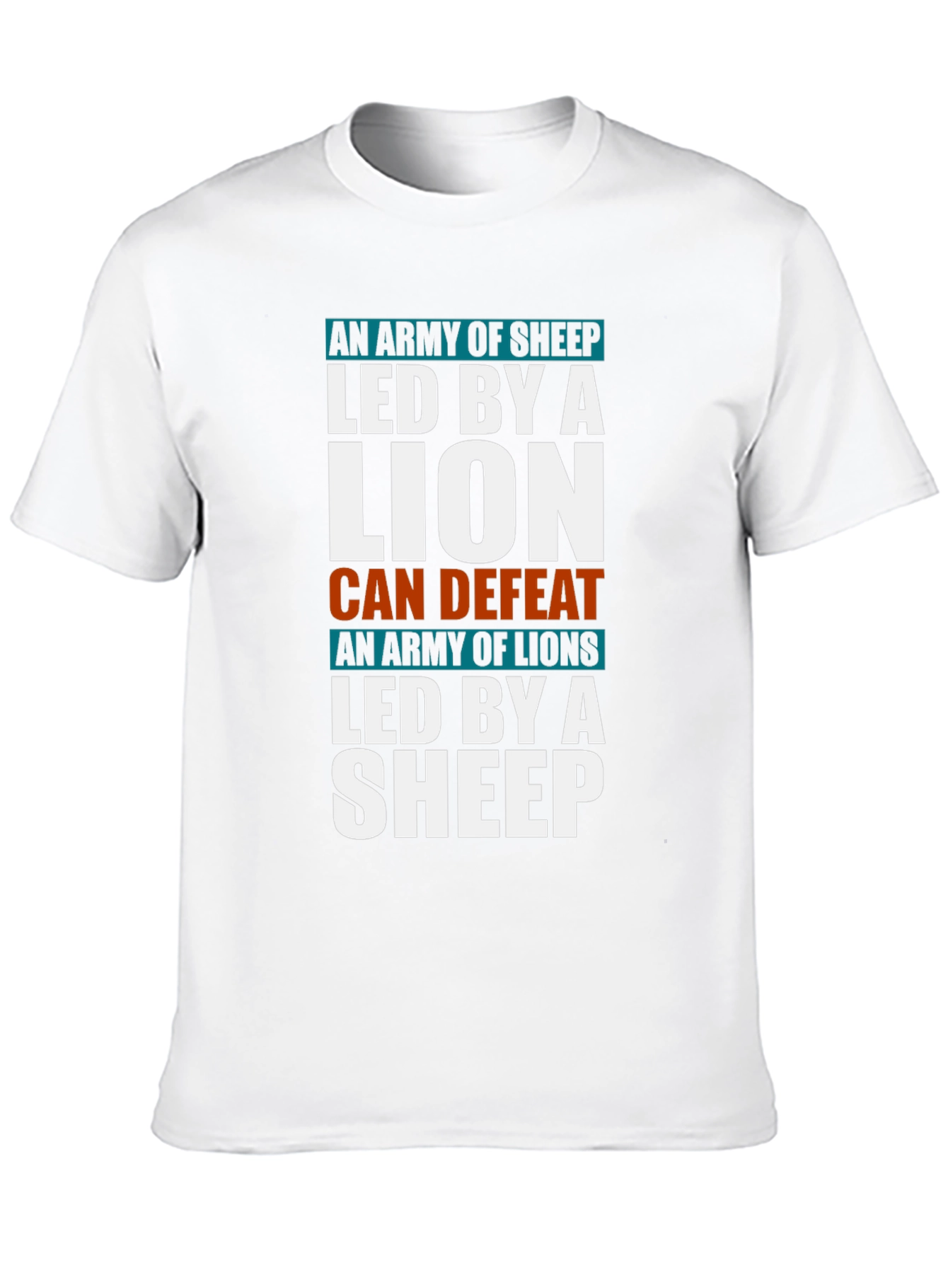 Black Lion and Sheep T-Shirt - Leadership & Strength view 10