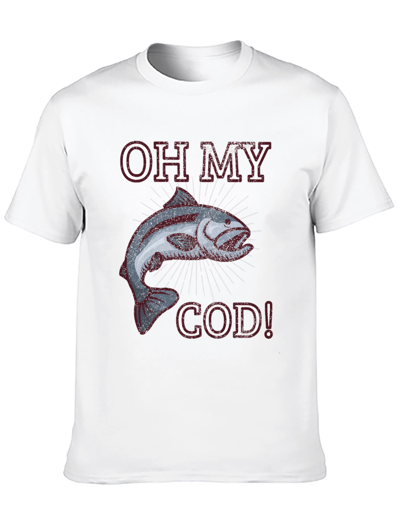 Black Oh My Cod! Funny Fish Graphic T-Shirt view 10
