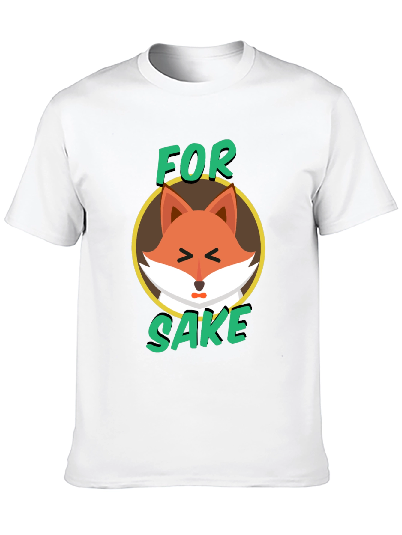 Black For Fox Sake T-Shirt - Quirky Animal Graphic Tee view 10