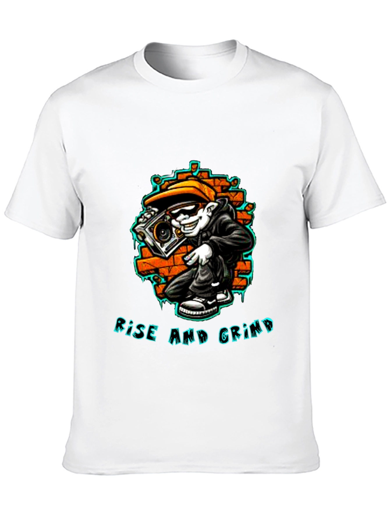 Black Rise and Grind Graphic Tee - Streetwear Style view 10