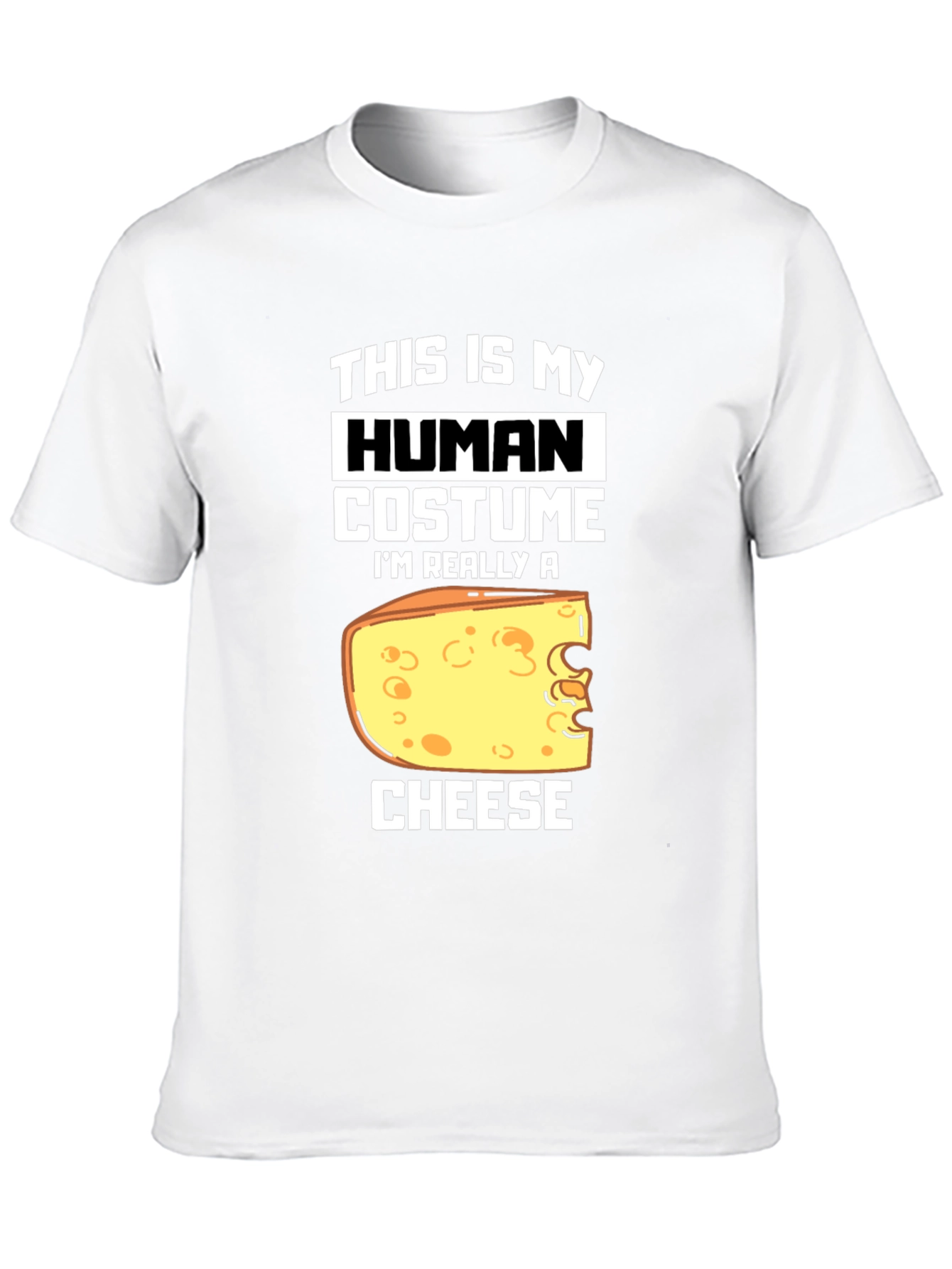 Black Human Costume I'm Really A Cheese T-Shirt view 10