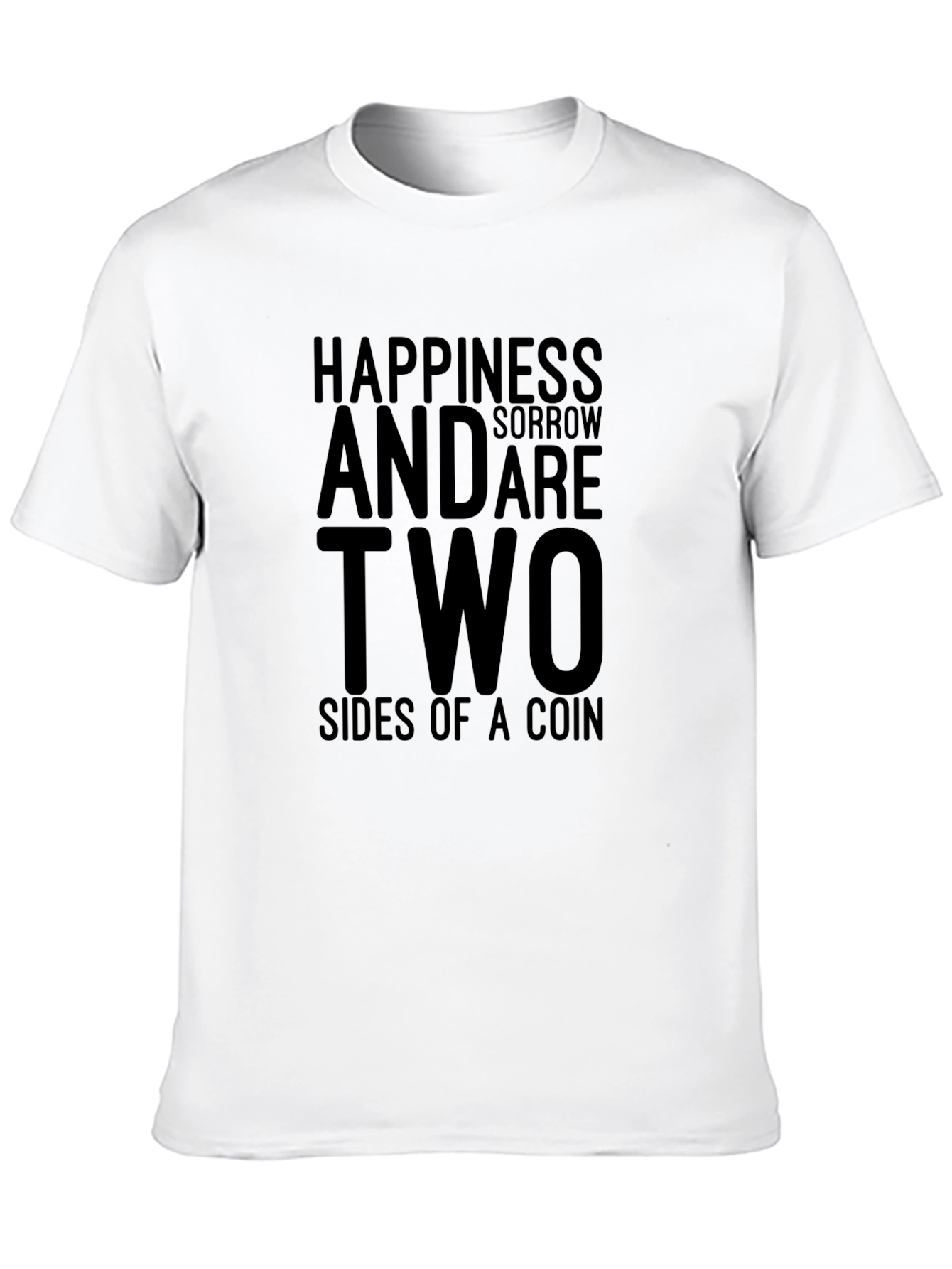 Black Happiness and Sorrow T-Shirt - Two Sides of a Coin view 10