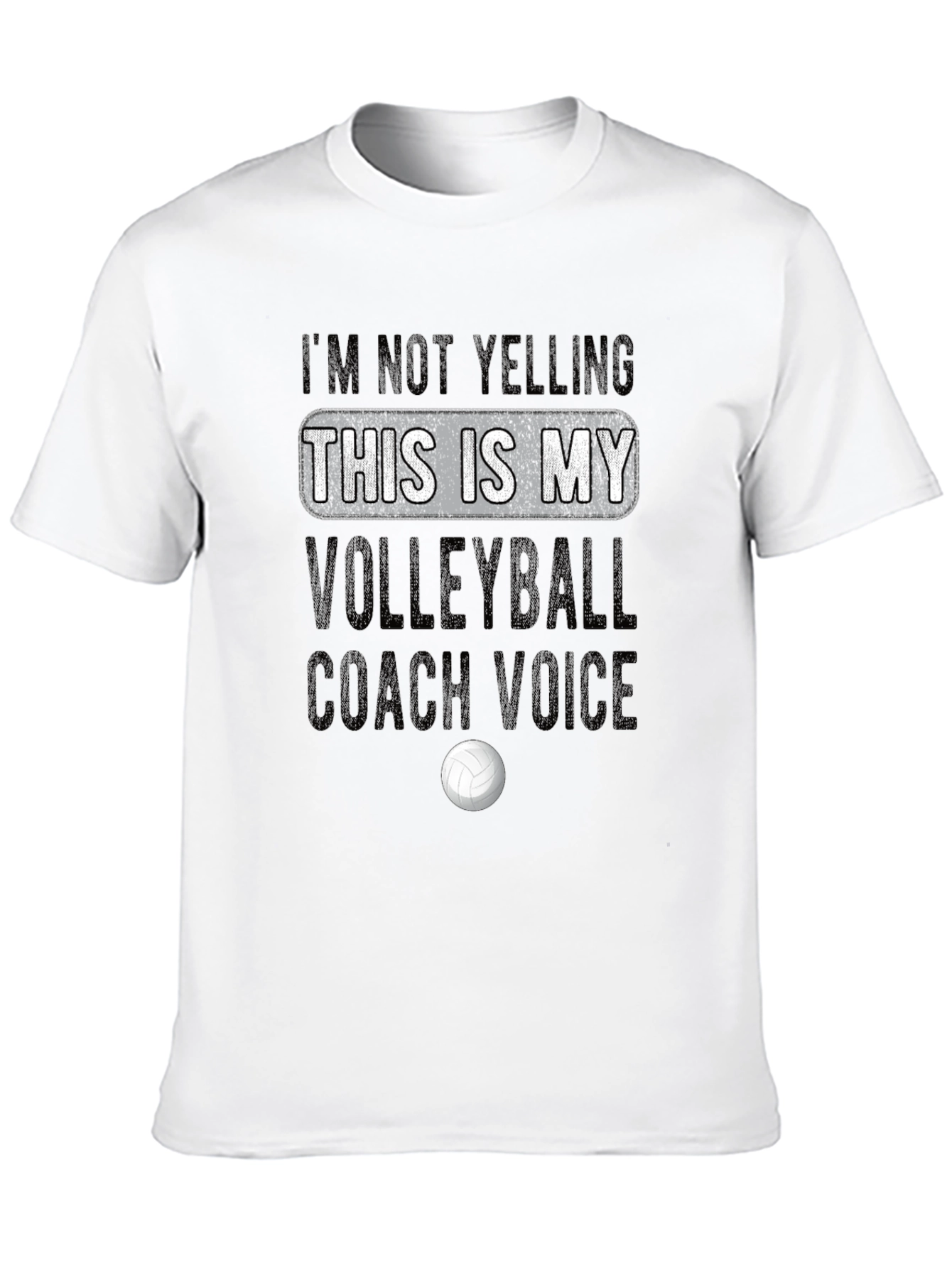Black Volleyball Coach Voice T-Shirt - Black view 10
