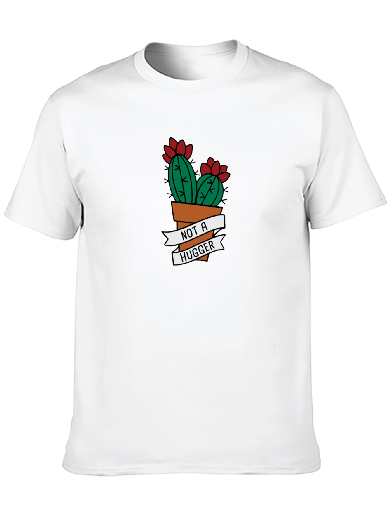 Black Not A Hugger Cactus Graphic Tee - Black view 10