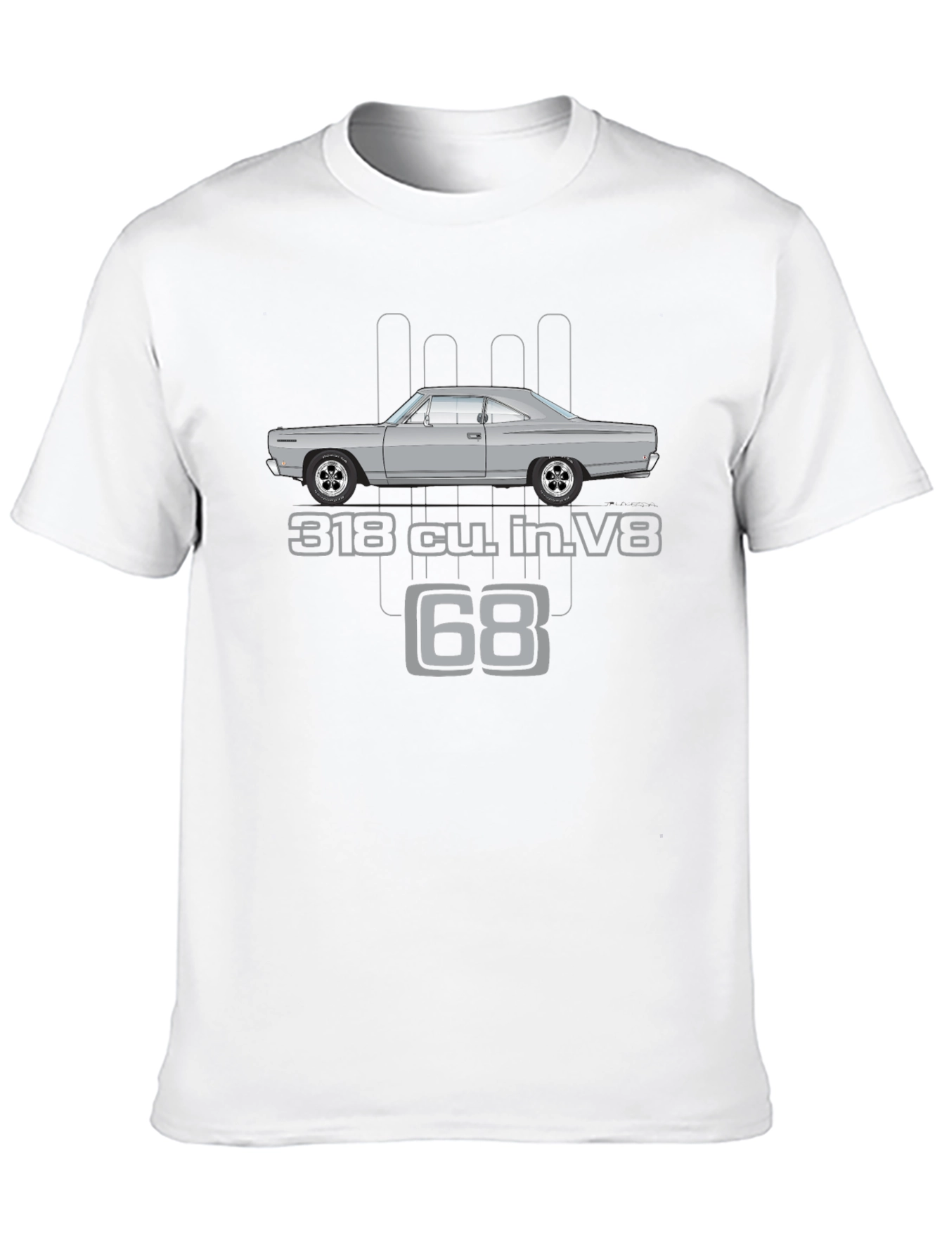 Black Classic '68 Car Graphic T-Shirt view 10