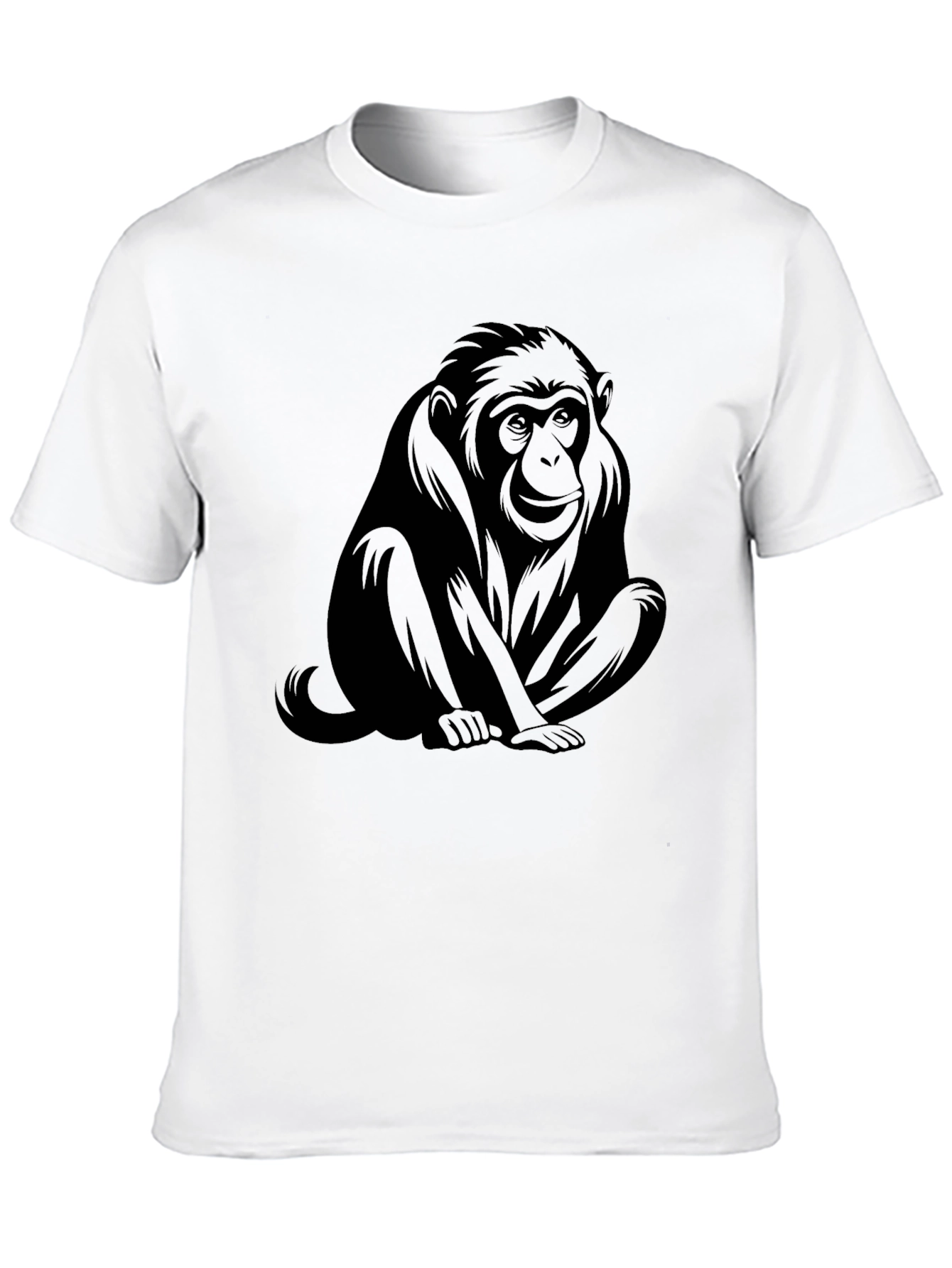 Black Black Monkey Graphic Tee - Unisex Casual Shirt view 10