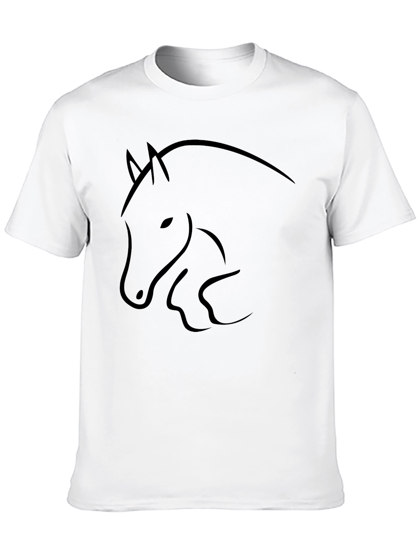 Black Black Horse Graphic Tee - Men's Casual Shirt view 10