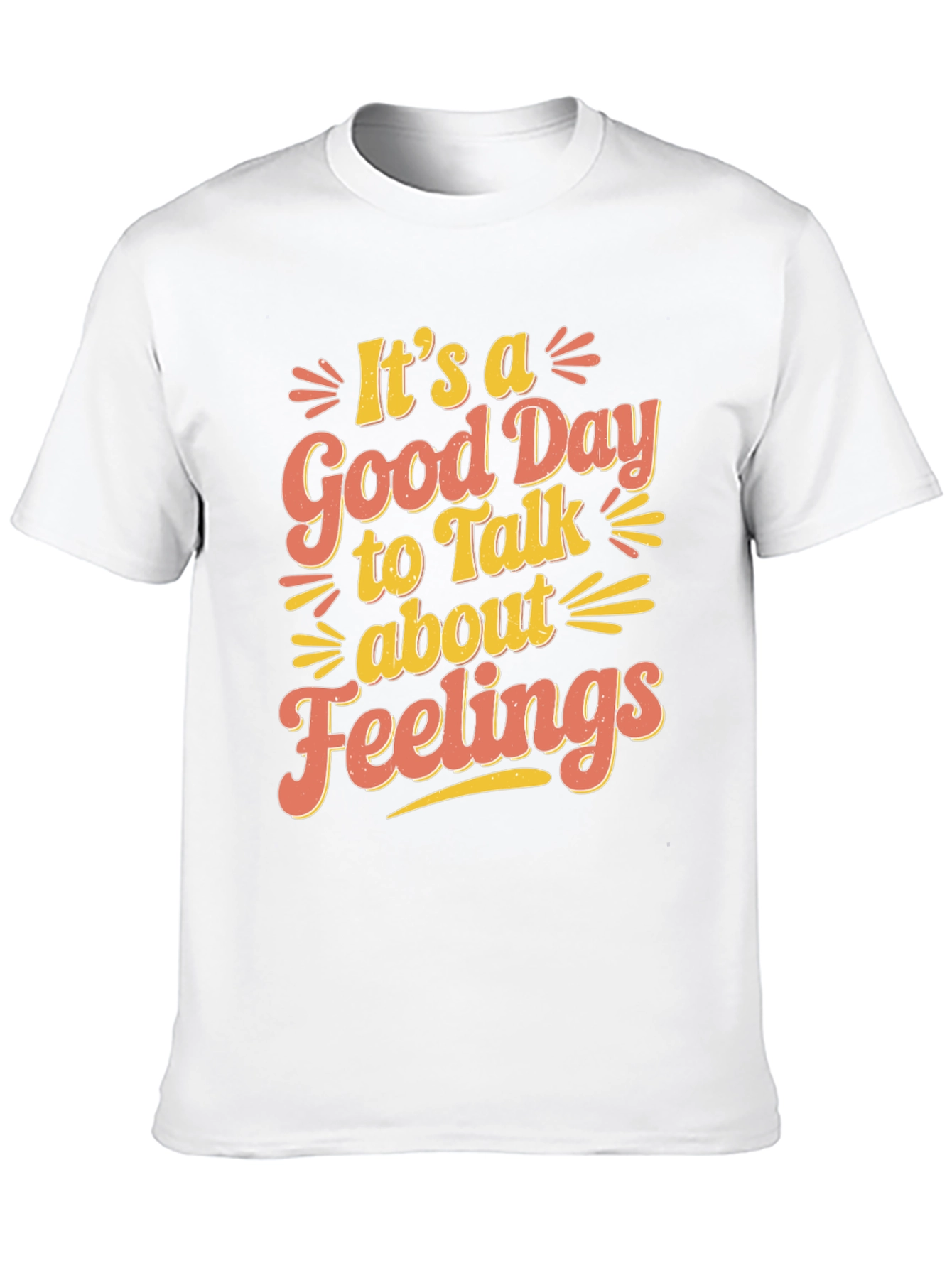 Black It's a Good Day to Talk About Feelings T-Shirt view 10