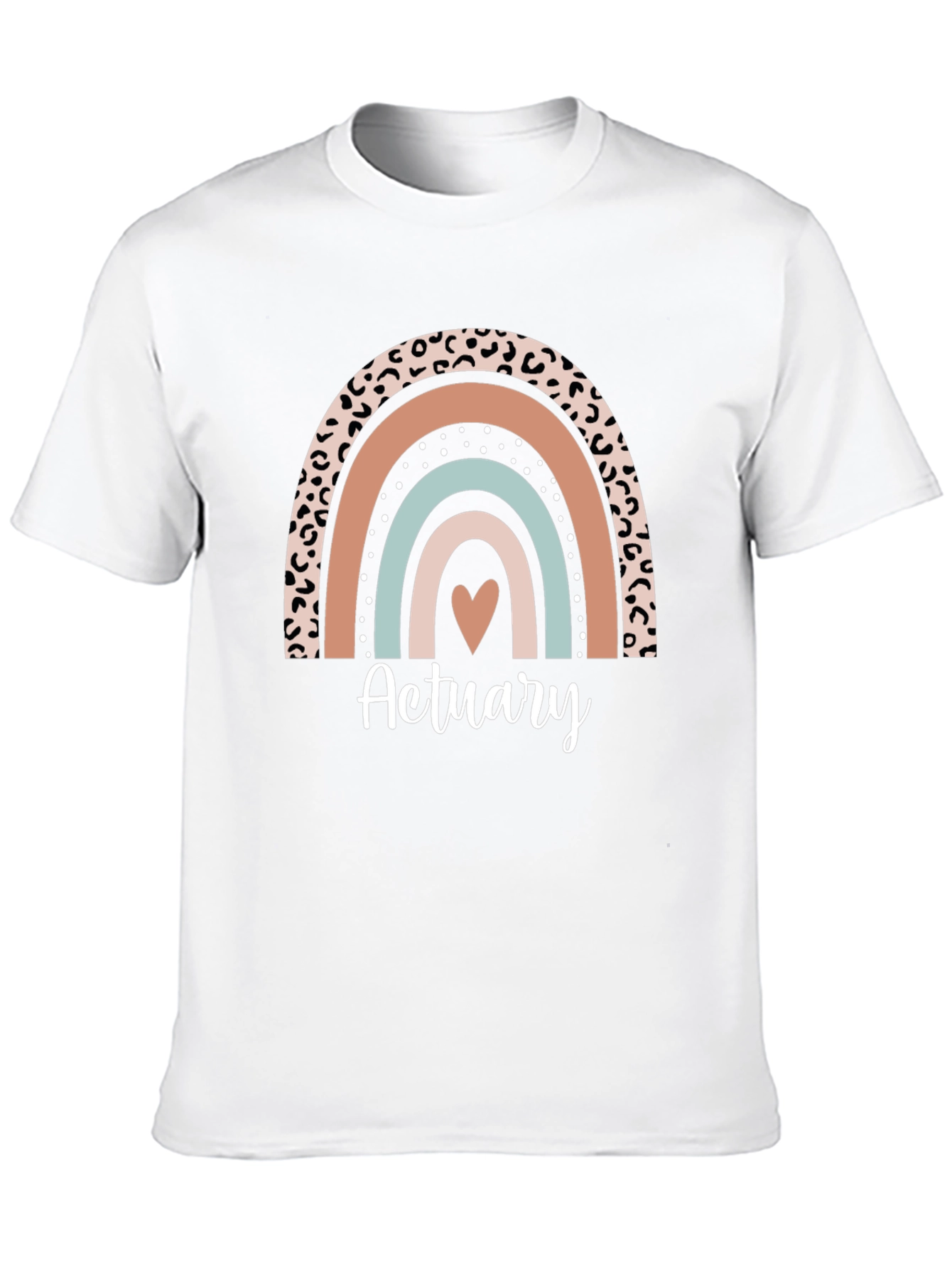 Black Actuary Rainbow Heart Graphic T-Shirt view 10