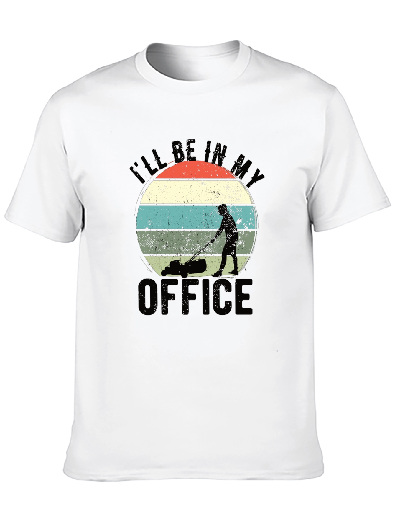Black I'll Be In My Office Funny Lawn Mowing T-Shirt view 10