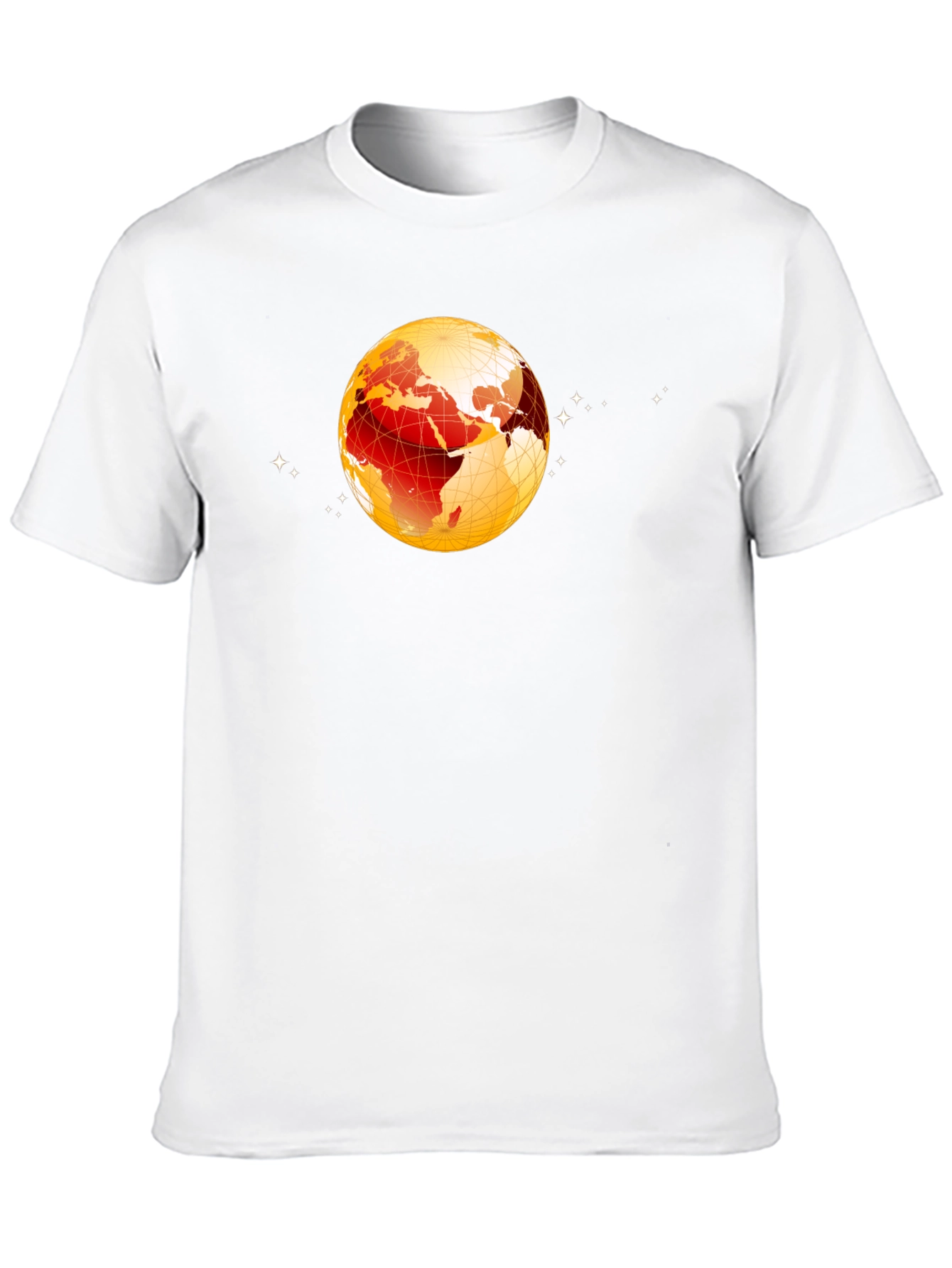 Black Global Sphere Graphic Tee - Black Cotton T-Shirt view 10