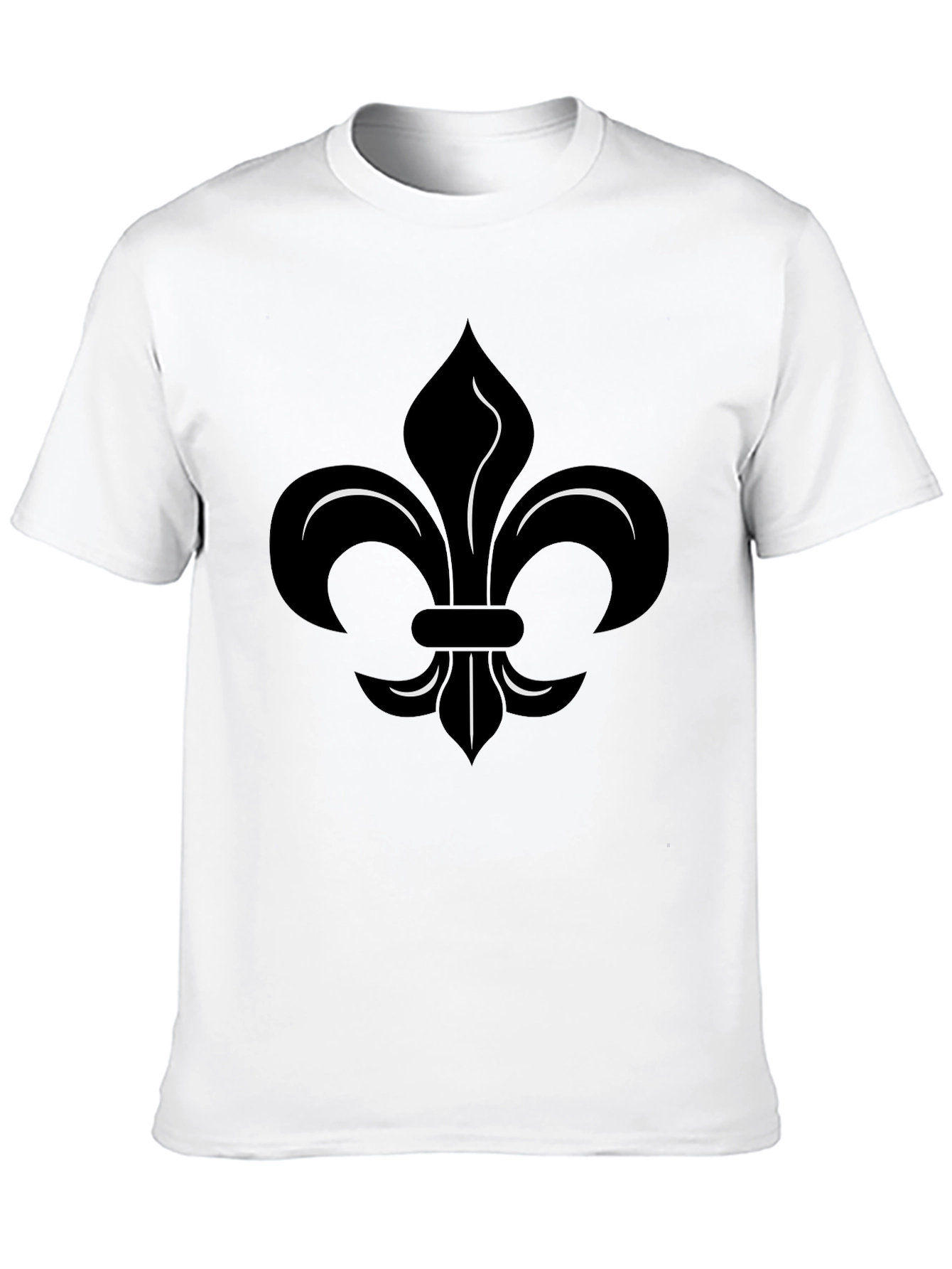 Black Black Fleur-de-Lis Graphic Tee - Stylish Menswear view 10