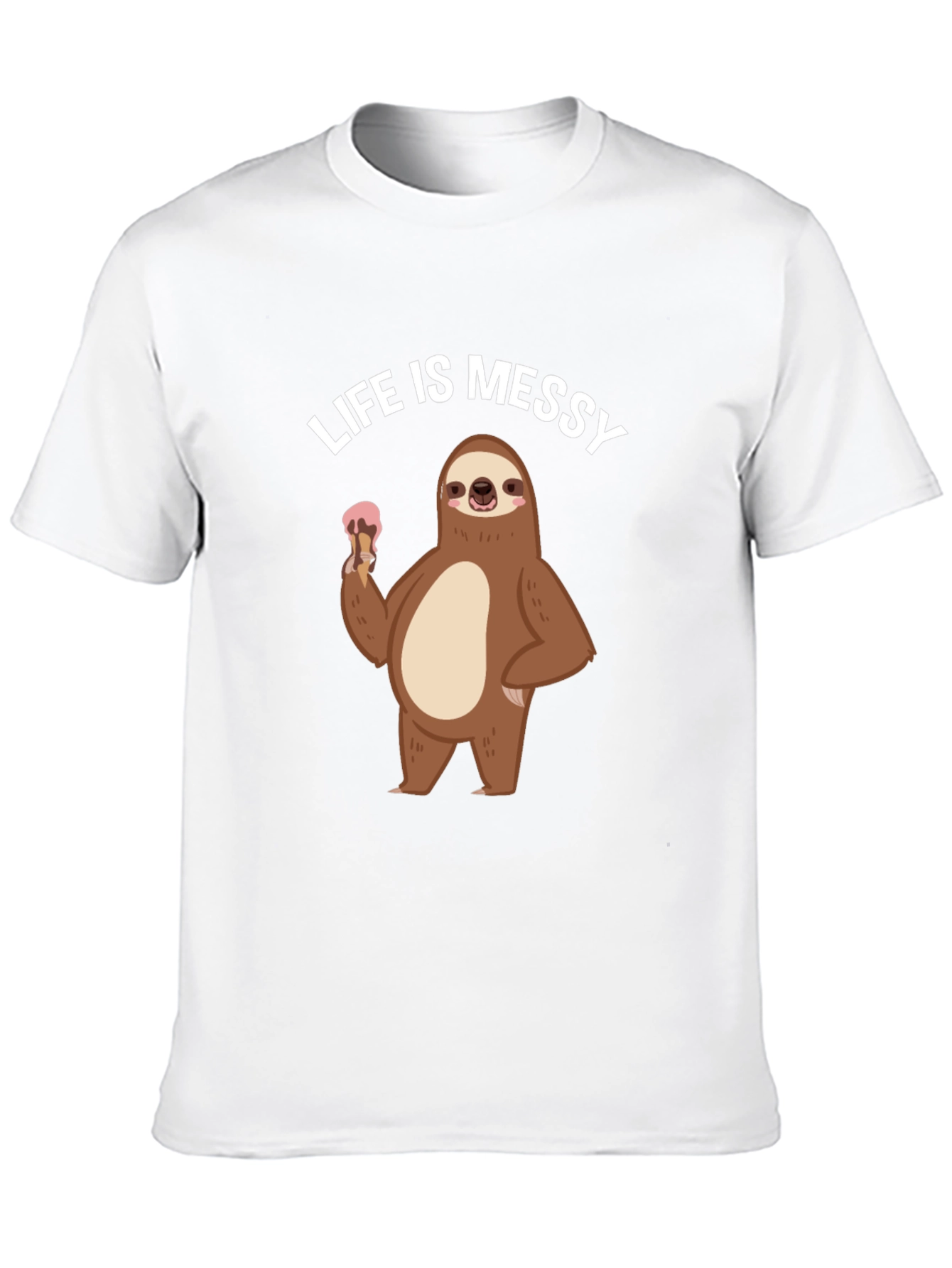 Black Life is Messy Sloth T-Shirt view 10