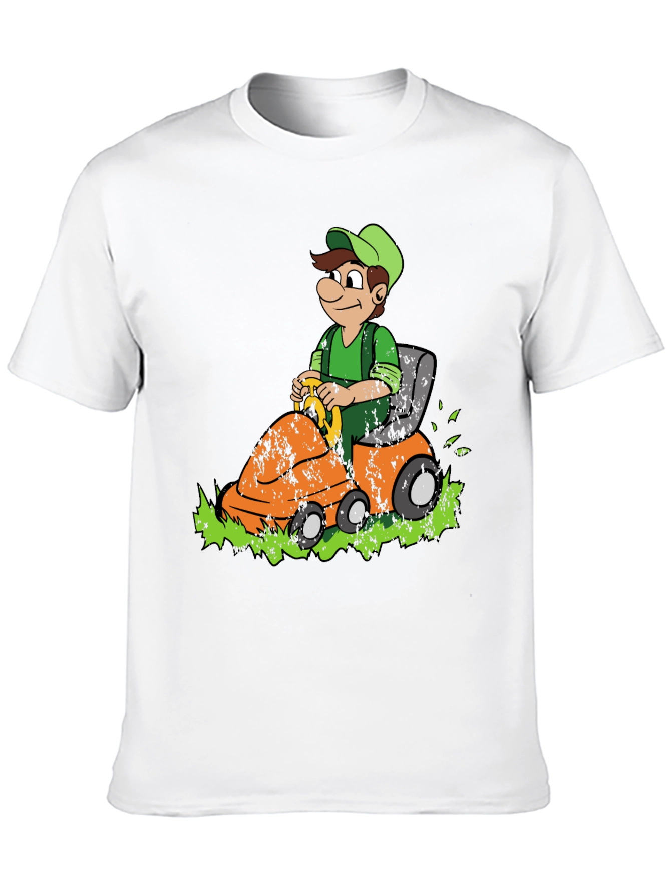 Black Lawn Mowing Luigi Graphic Tee - Black Cotton Blend view 10