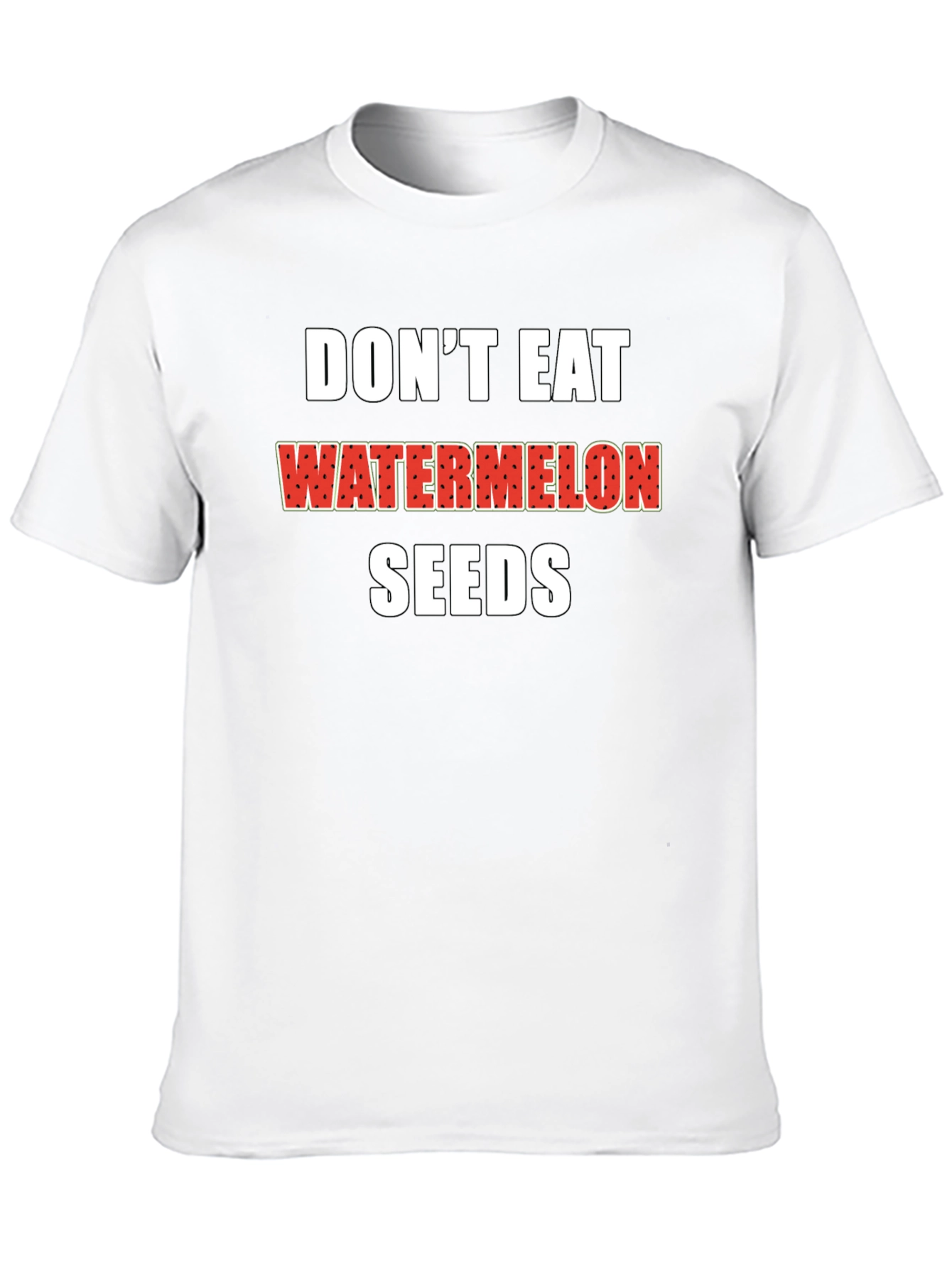 Black Don't Eat Watermelon Seeds Black T-Shirt view 10