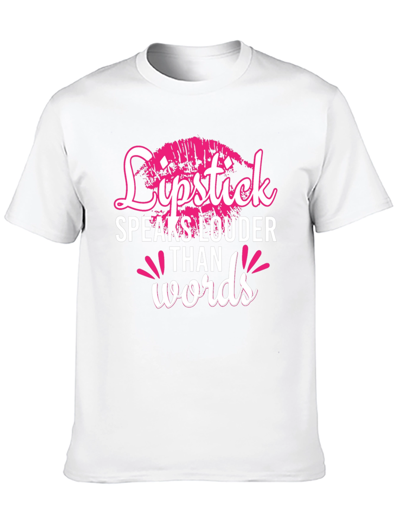 Black Lipstick Speaks Louder Than Words Graphic Tee view 10
