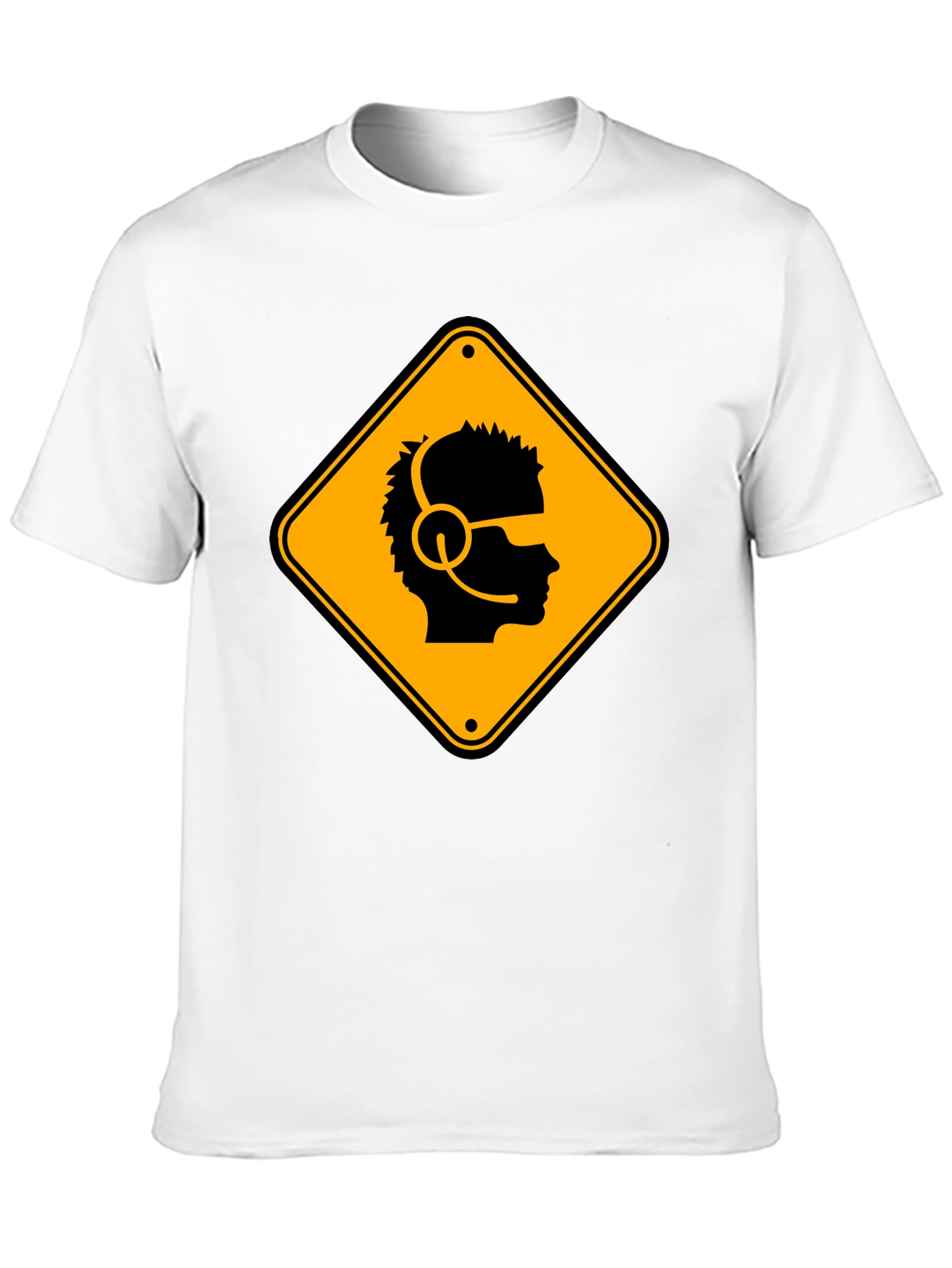 Black Gamer Hazard T-Shirt - Black Cotton Crew Neck Tee view 10