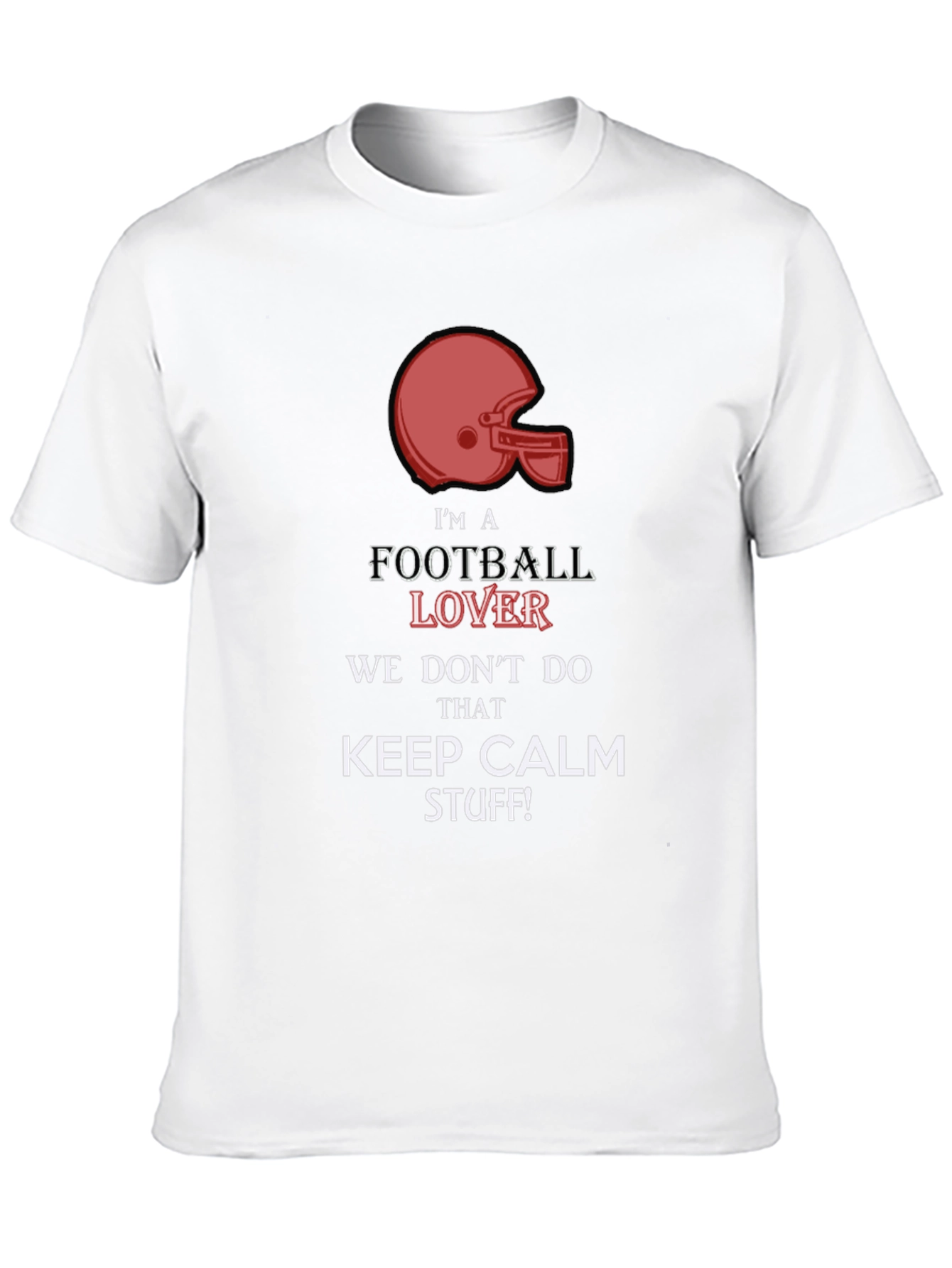 Black Football Lover Graphic Tee - Keep Calm Style view 10