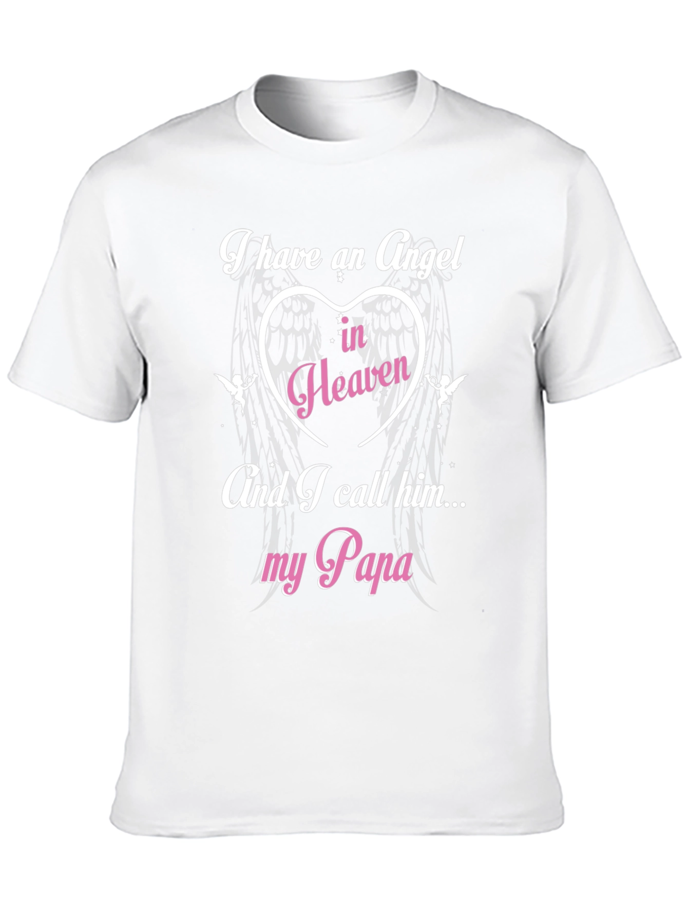 Black Angel in Heaven Papa T-Shirt view 10