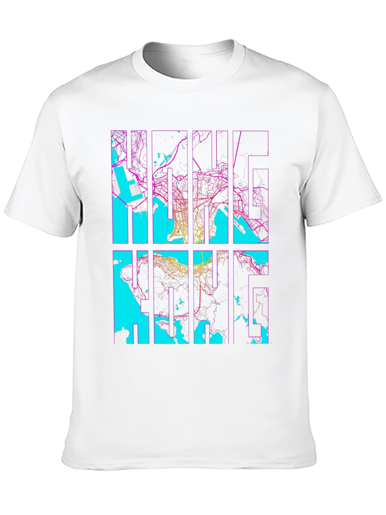 Black Hong Kong Map Graphic Tee - Stylish Cityscape T-Shirt view 10