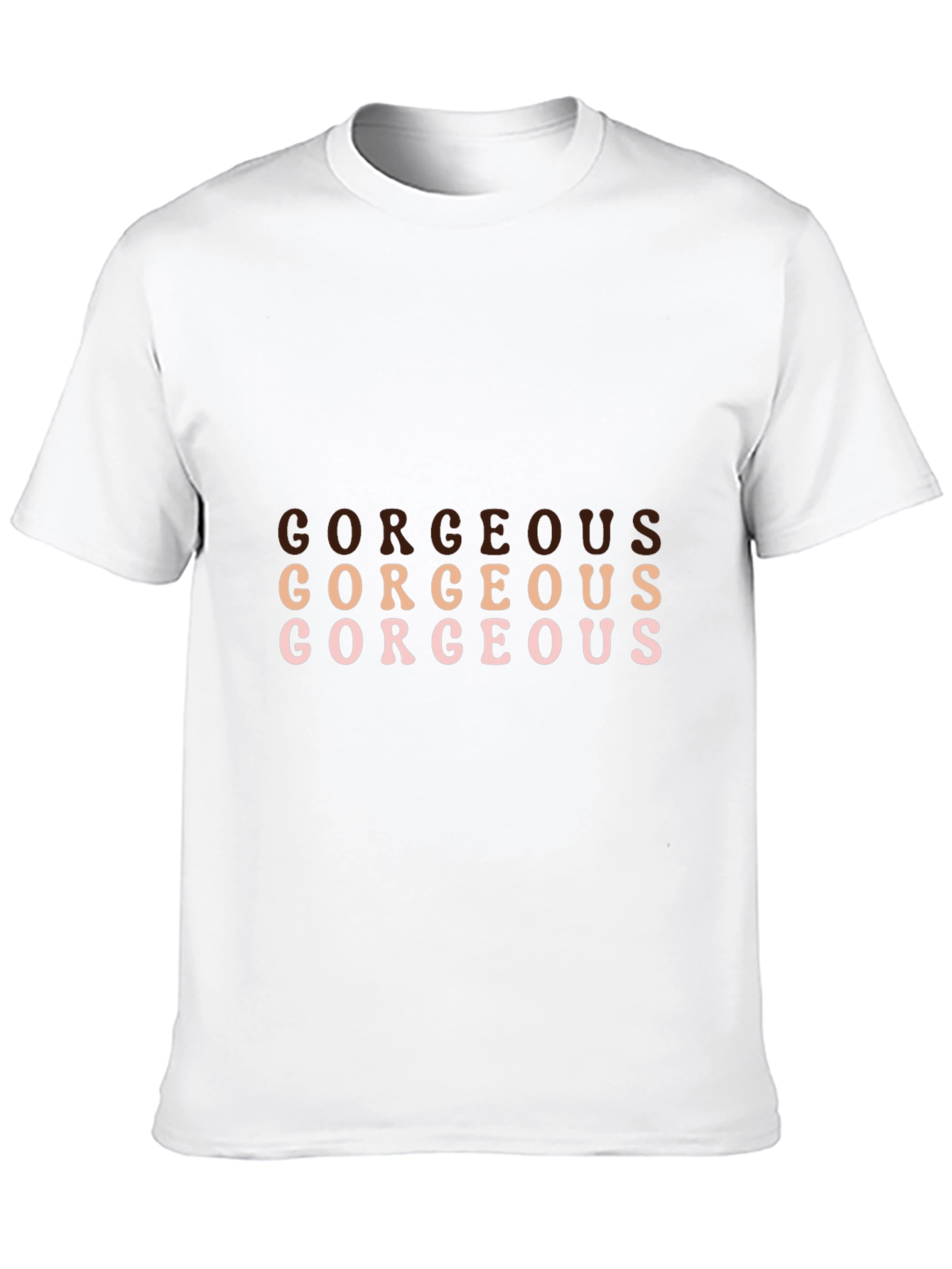 Stylish 'Gorgeous' Graphic Black T-Shirt - 10
