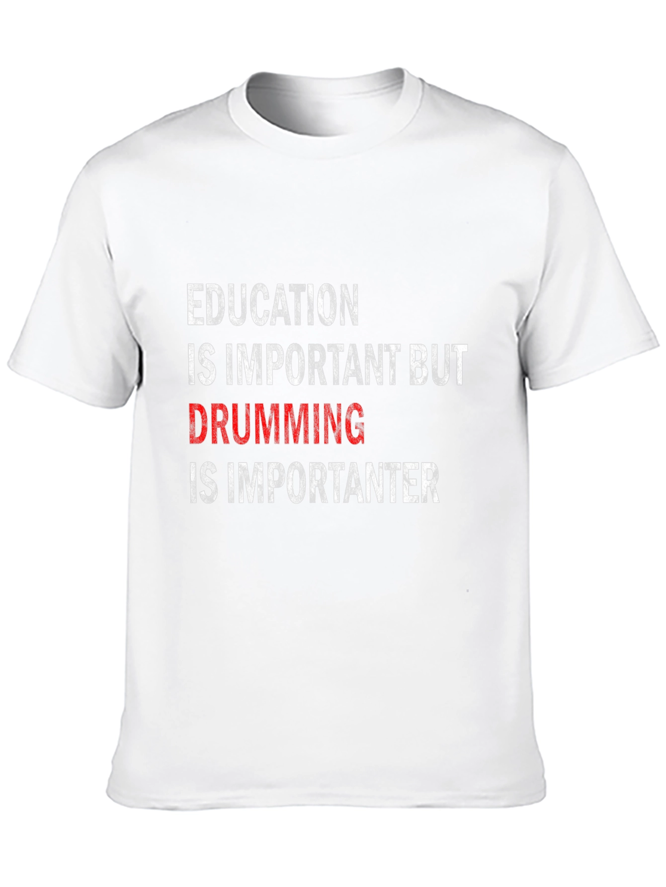 Black Drumming is Importanter T-Shirt - Black Cotton Tee view 10