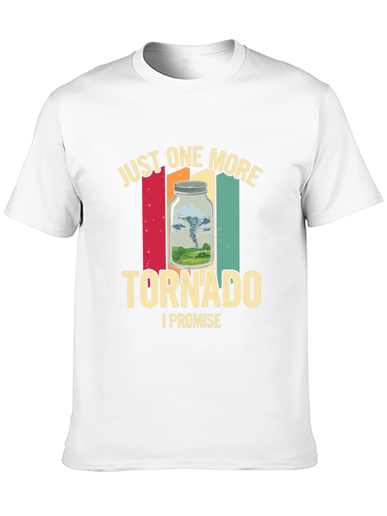 Black Funny Tornado T-Shirt, Just One More Tornado Tee view 10