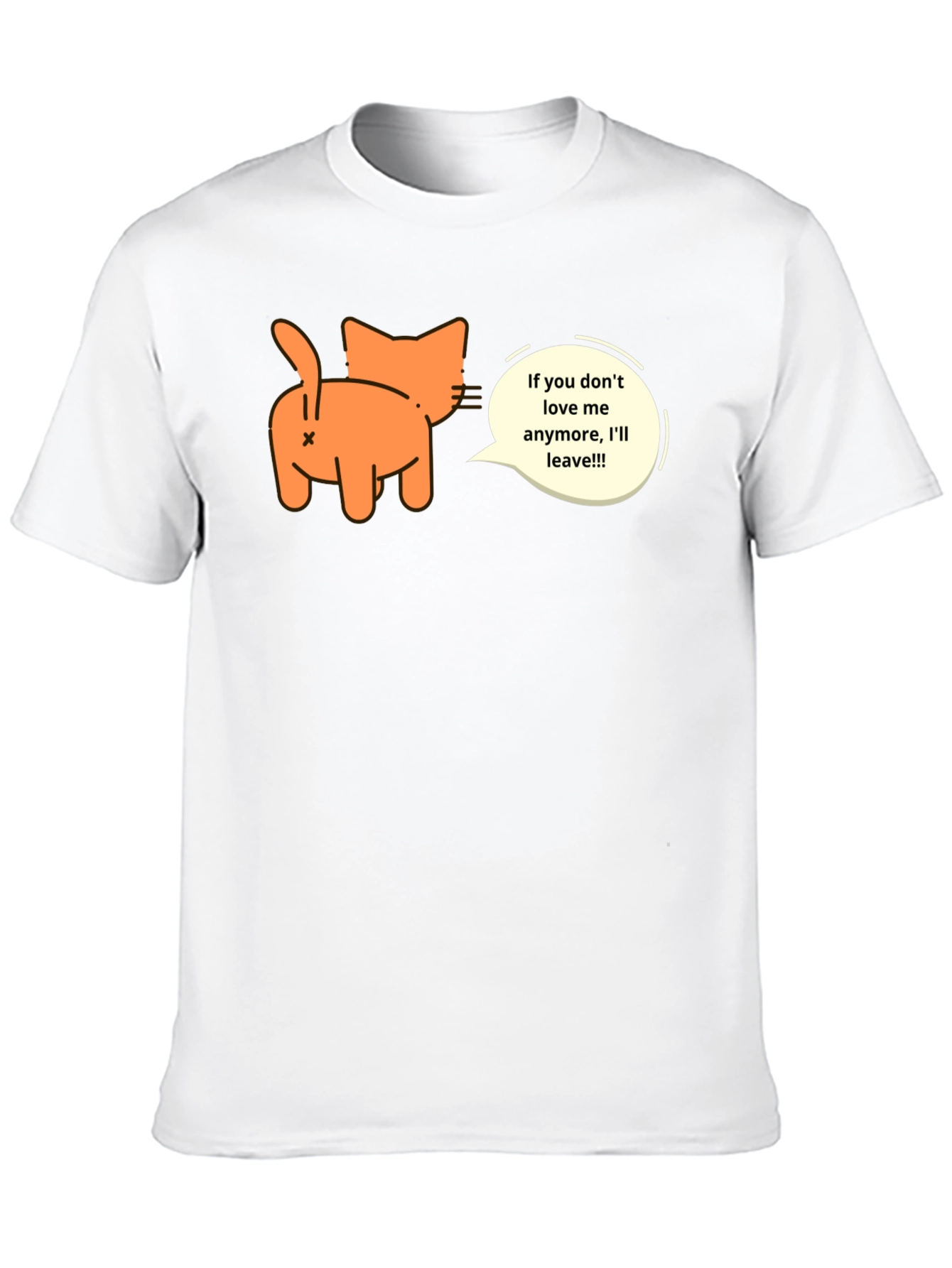 Black Funny Cat Butt Black T-Shirt - If You Don't Love Me! view 10