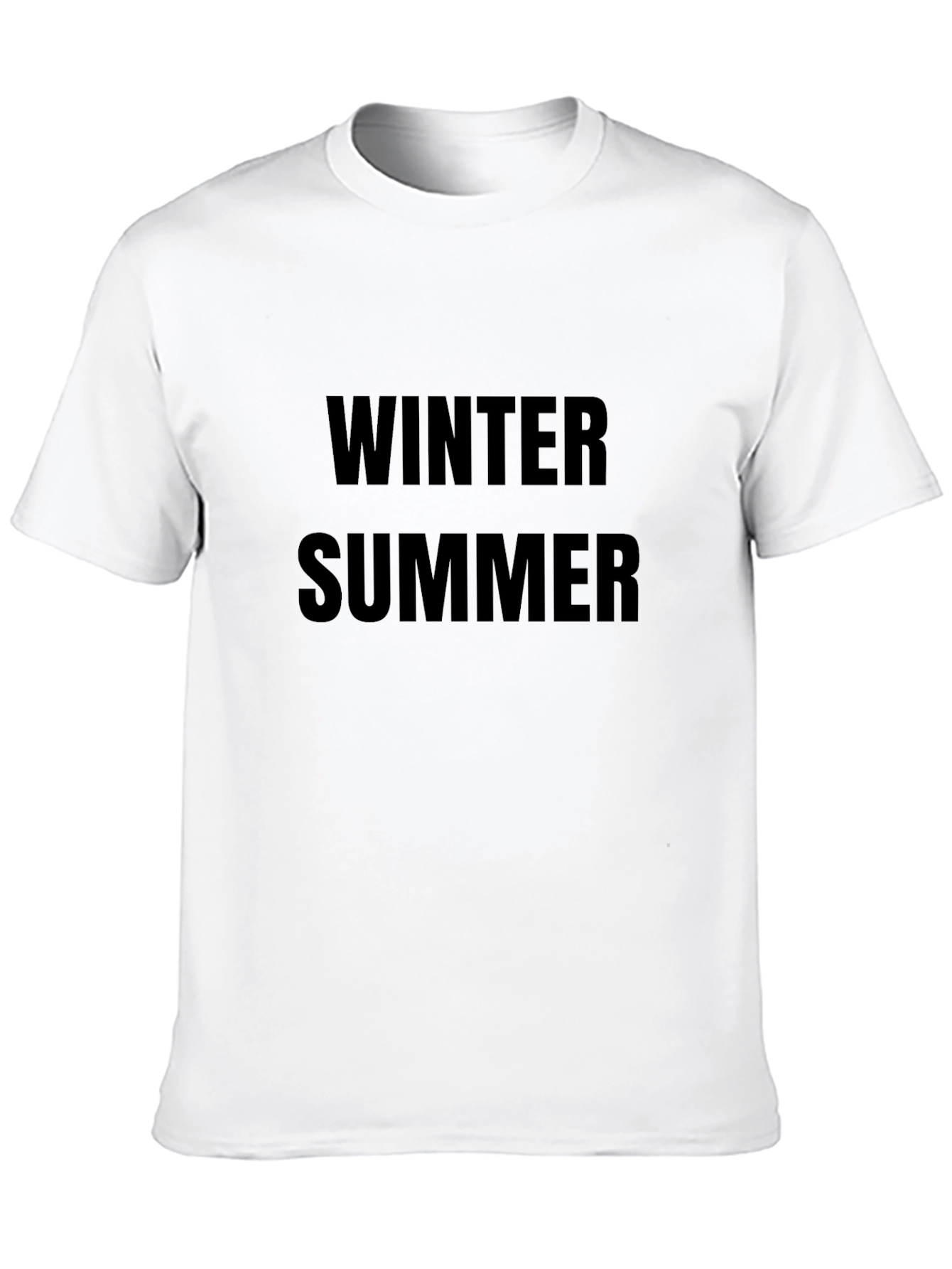 Black Winter Summer Graphic Tee - Unisex Black T-Shirt view 10
