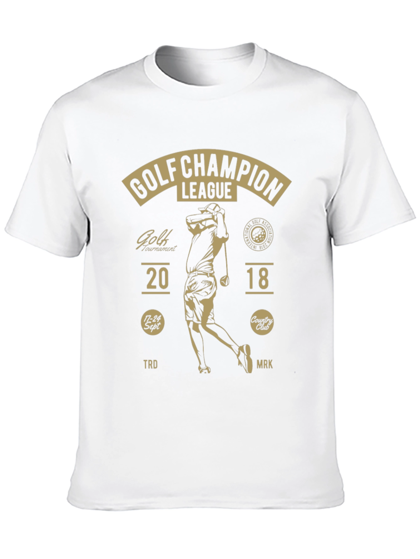 Black Golf Champion League Black T-Shirt view 10