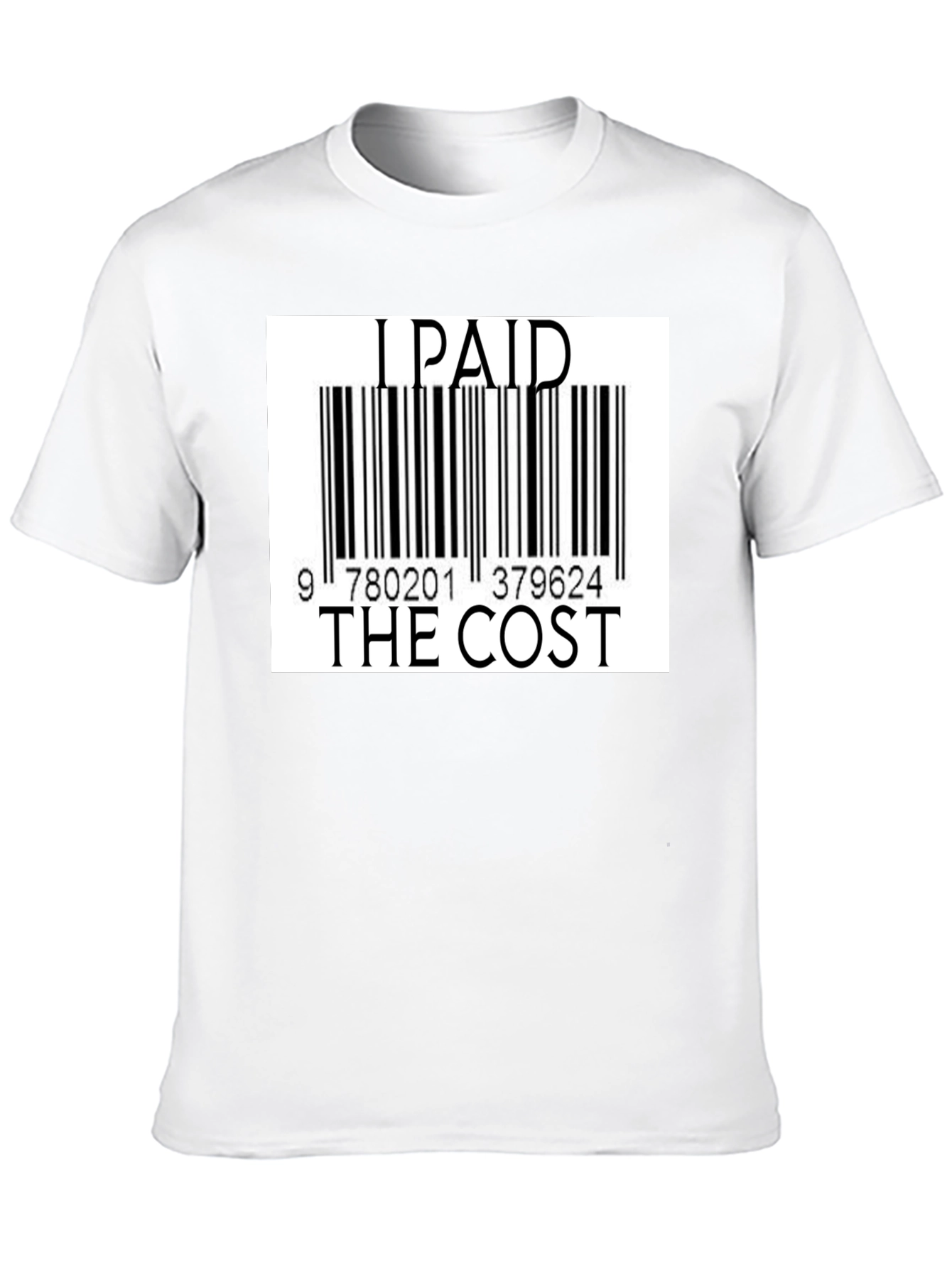 Black I Paid The Cost Barcode T-Shirt - Black view 10