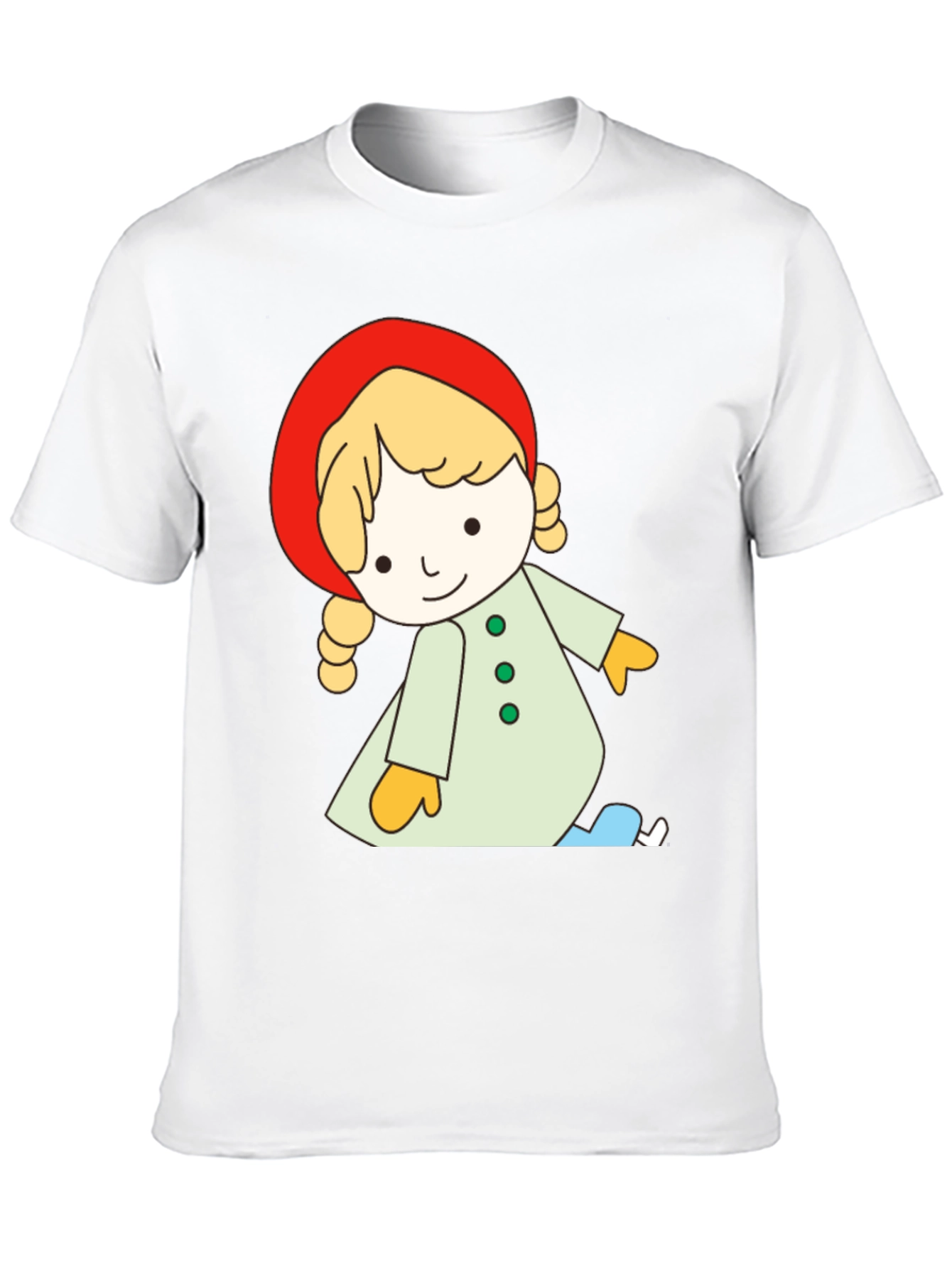 Black Cartoon Girl Black T-Shirt, Unique Design view 10