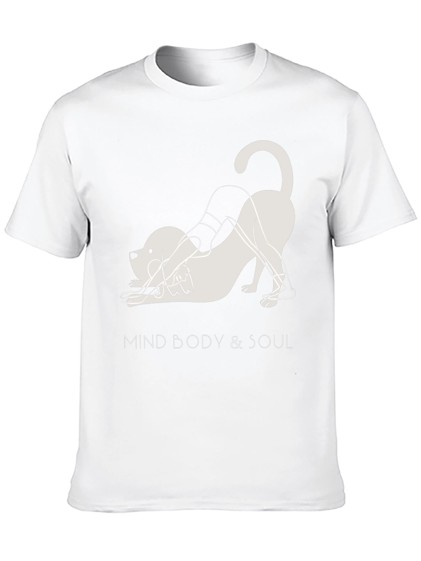 Black Mind Body & Soul Yoga Dog Black T-Shirt view 10