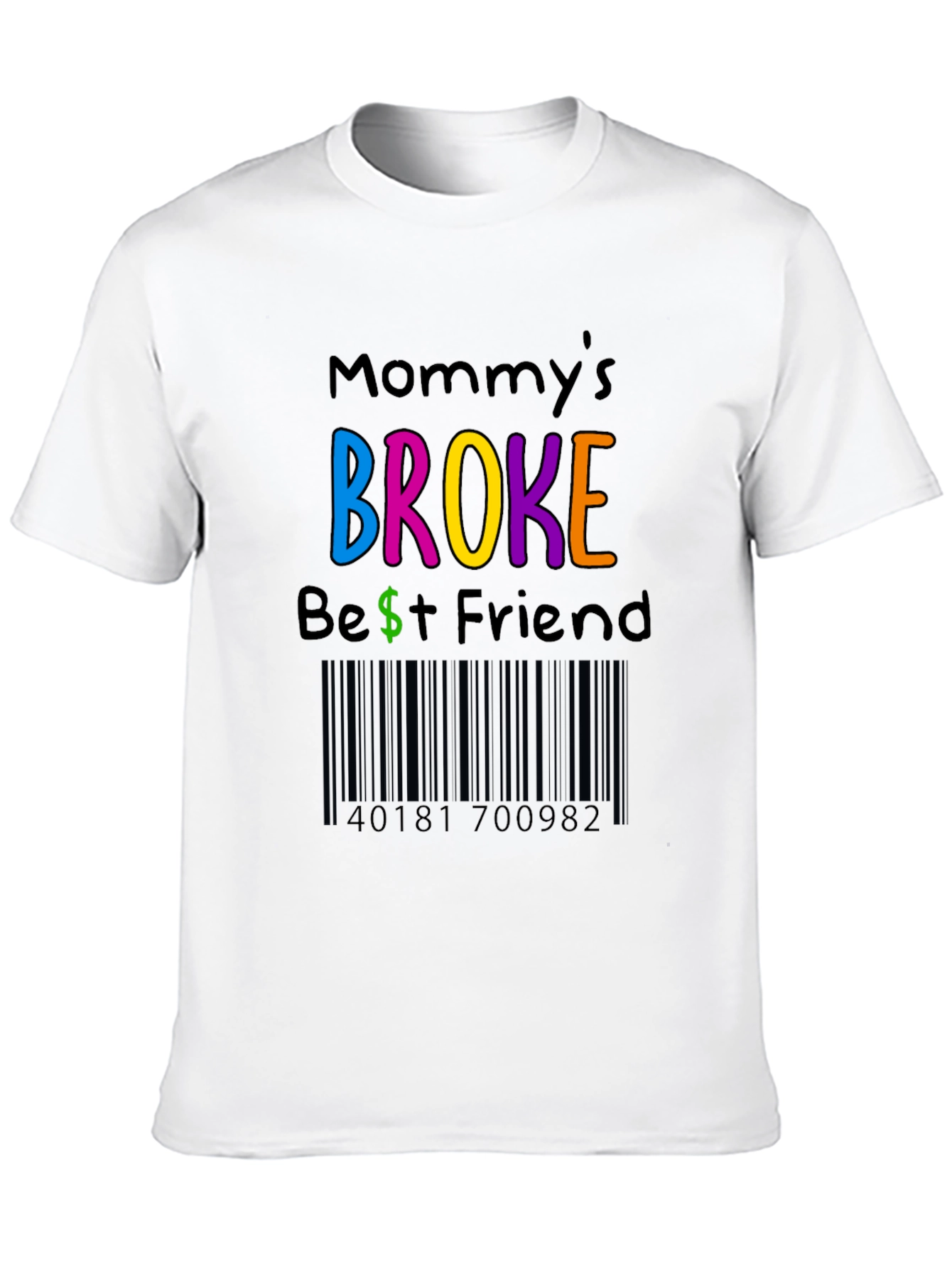 Black Mommy's Broke Best Friend Novelty T-Shirt view 10