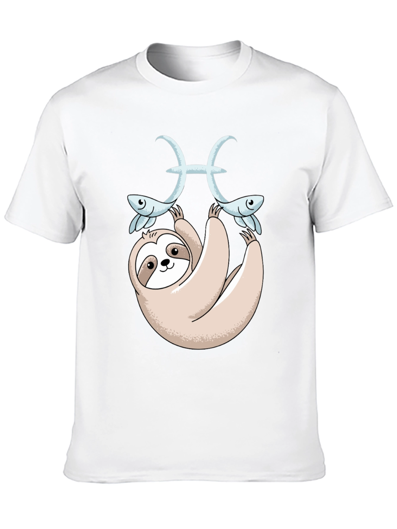 Black Sloth Pisces Zodiac T-Shirt Funny Horoscope Tee view 10