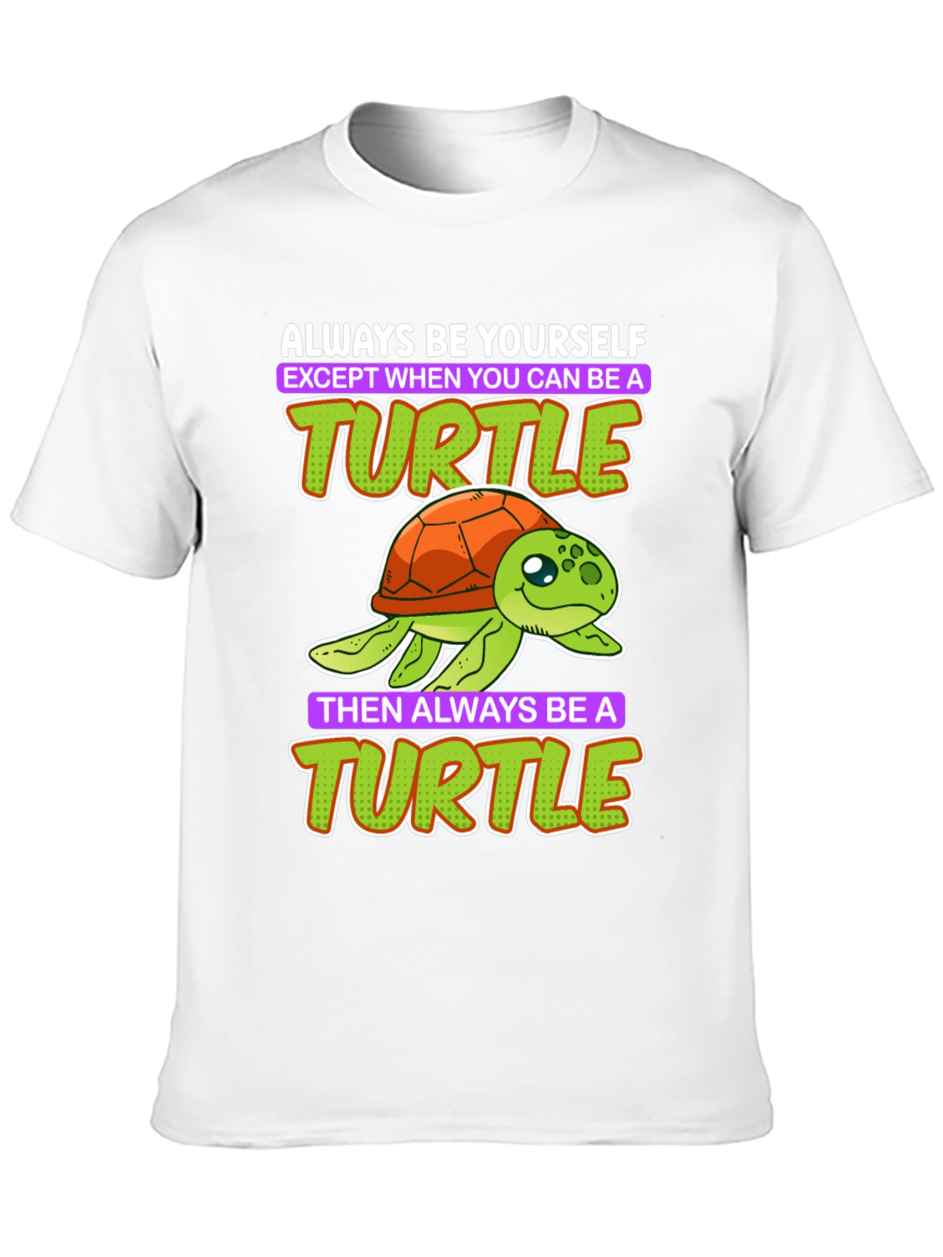 Black Funny Turtle T-Shirt - Always Be Yourself view 10