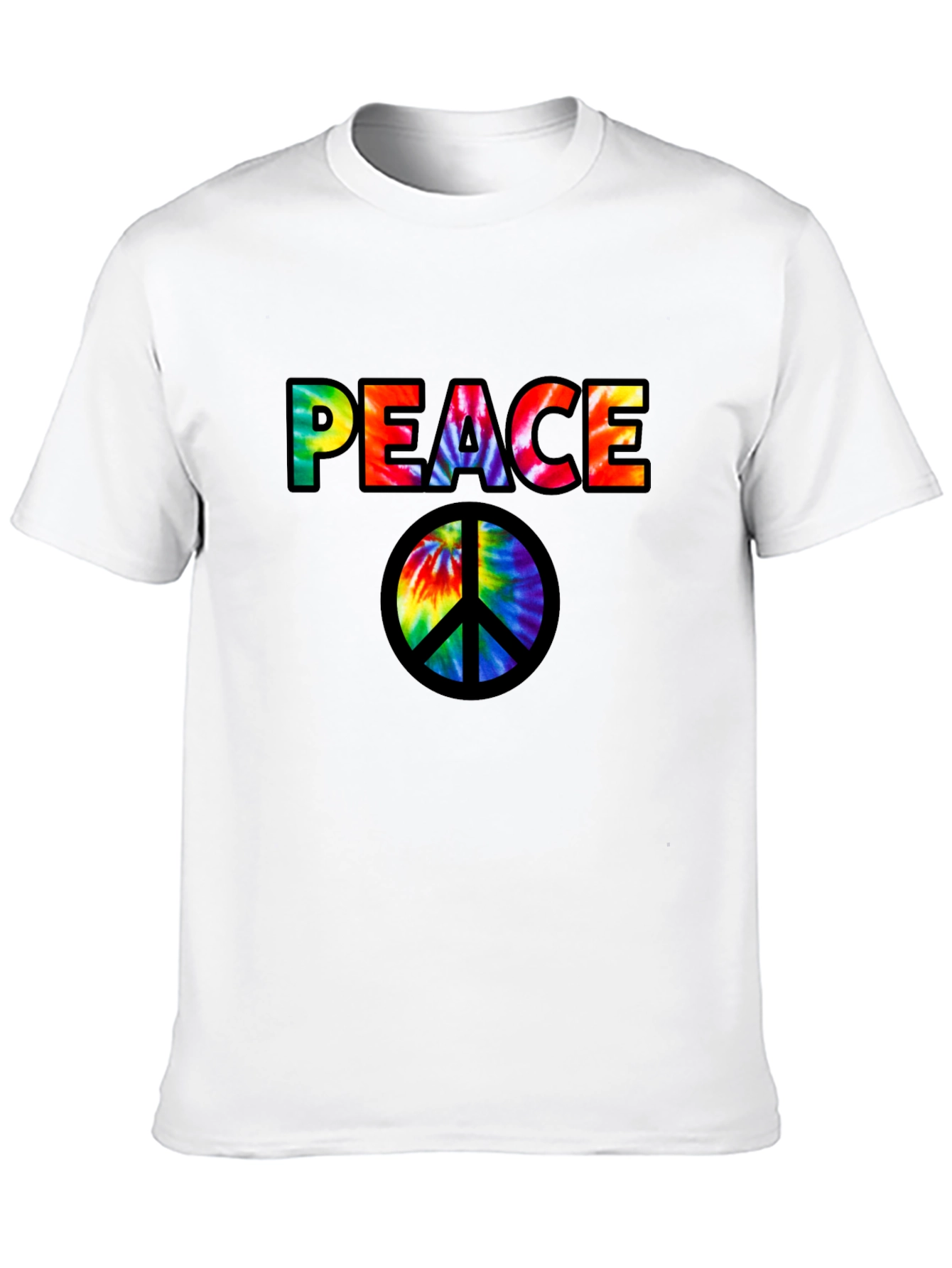 Black Peace Tie Dye Graphic T-Shirt - Mens view 10