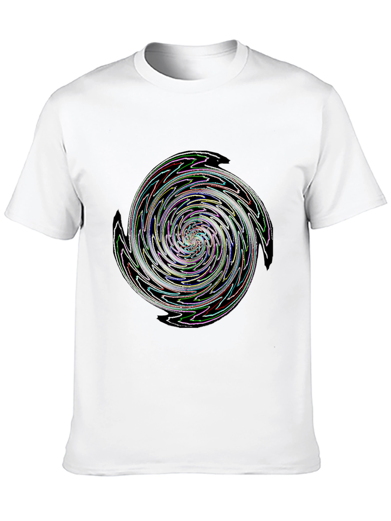 Black Swirl Graphic Tee - Men's Black T-Shirt view 10