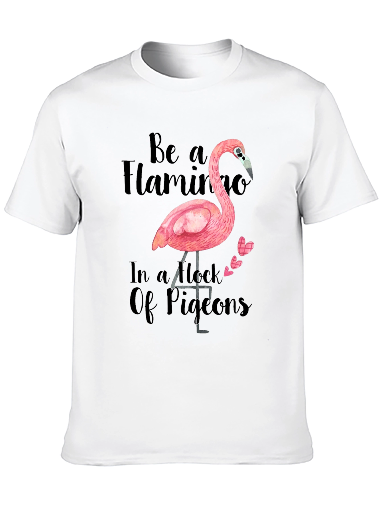 Black Be a Flamingo T-Shirt - Quirky Graphic Tee view 10