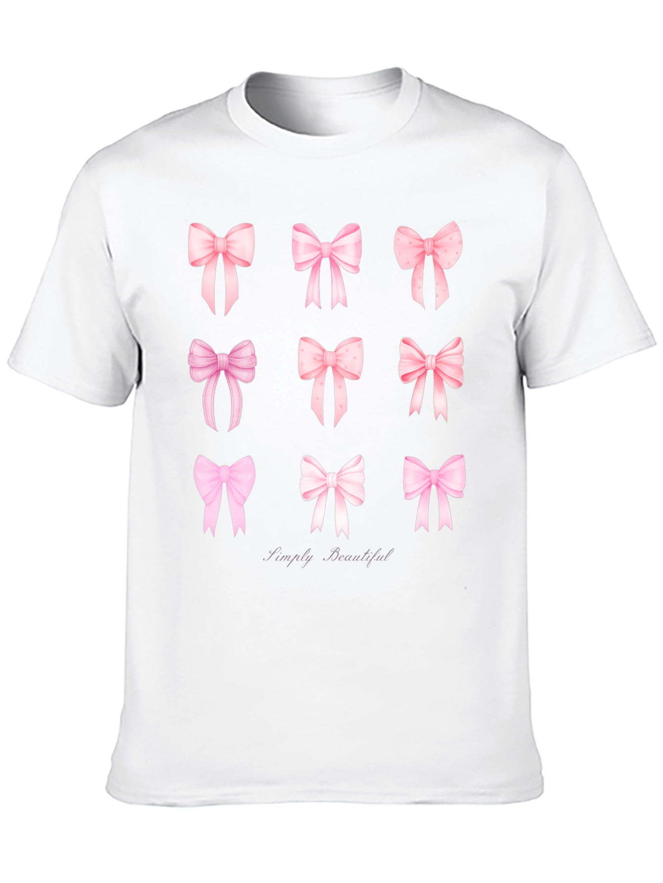 Black Simply Beautiful Bows Graphic Tee view 10