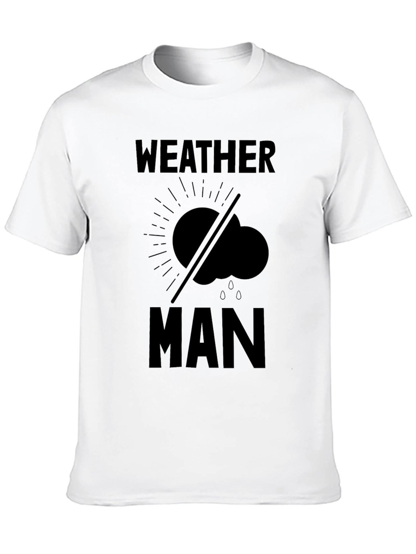 Black Weather Man Graphic T-Shirt - Black view 10