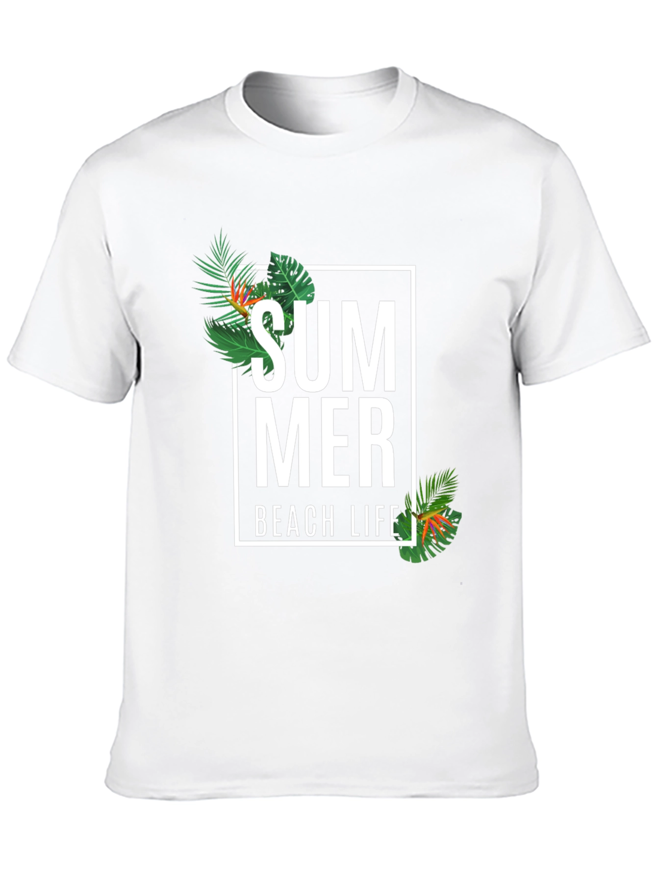 Black Summer Beach Life Graphic Tee - Black Casual T-Shirt view 10