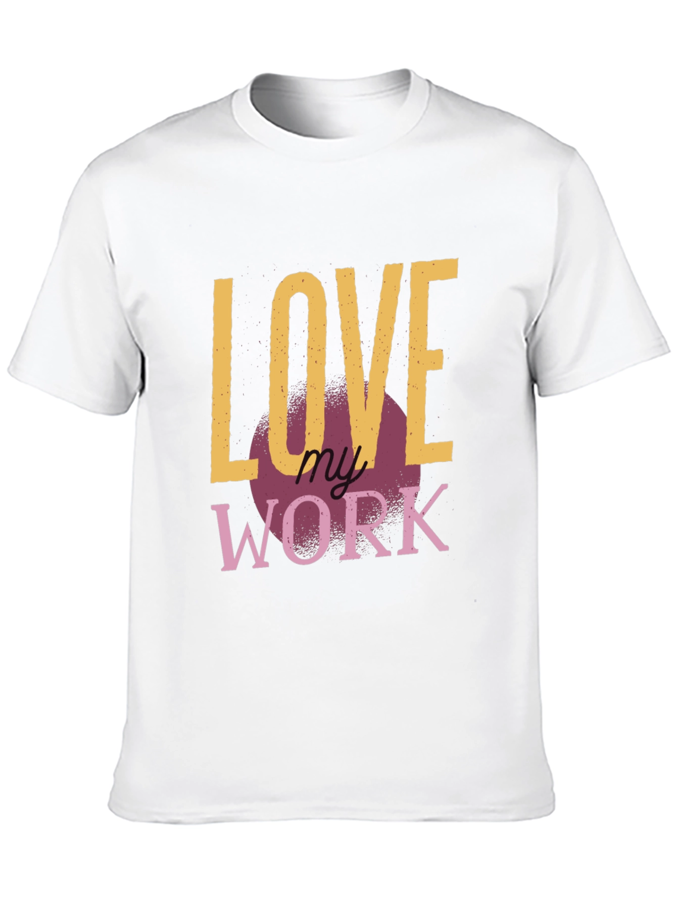 Black Love My Work Graphic Tee - Black Cotton T-Shirt view 10